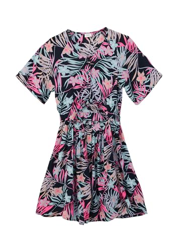 s.Oliver Junior Viskose-Kleid Knoten Gr. 158 Alloverprint