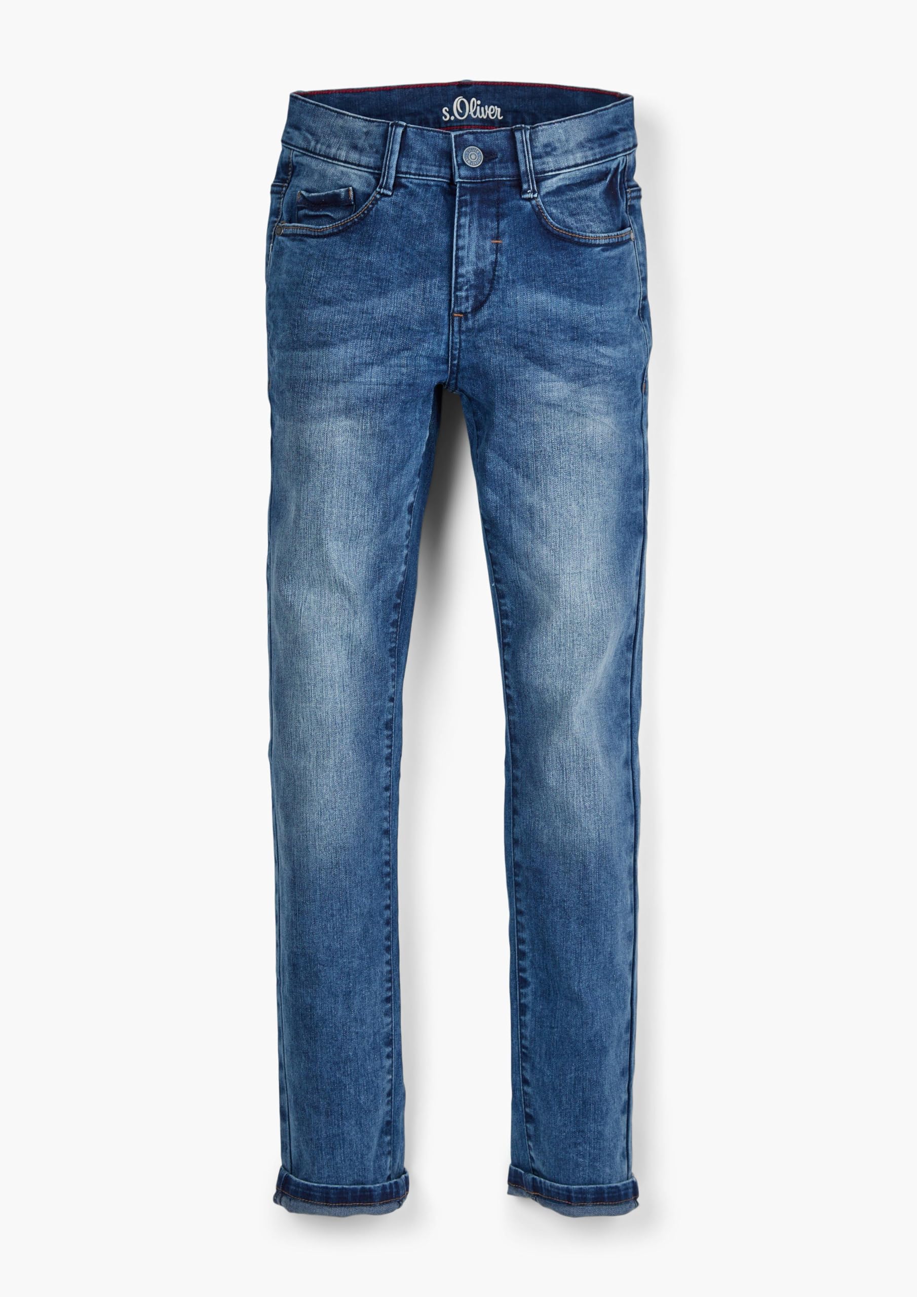 s.Oliver Junior Pete Regular Fit Jeans blau Used-Look