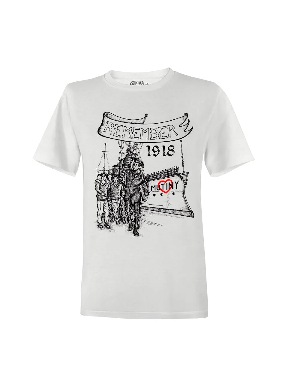 dna merch Kieler Matrosenaufstand T-Shirt Weiß Historie