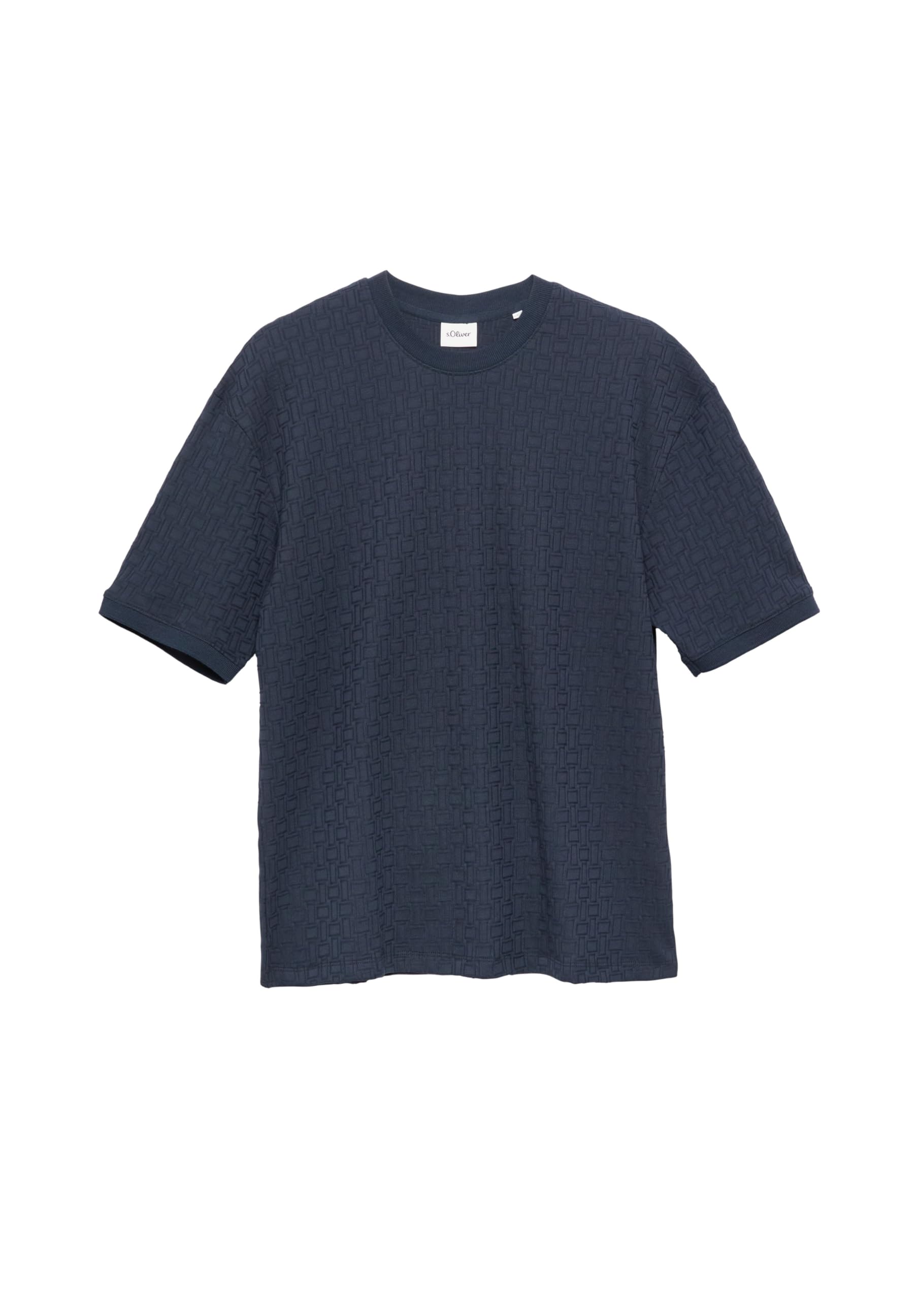 s.Oliver Junior Herren T-Shirt Jacquard Crew Neck Relaxed Fit