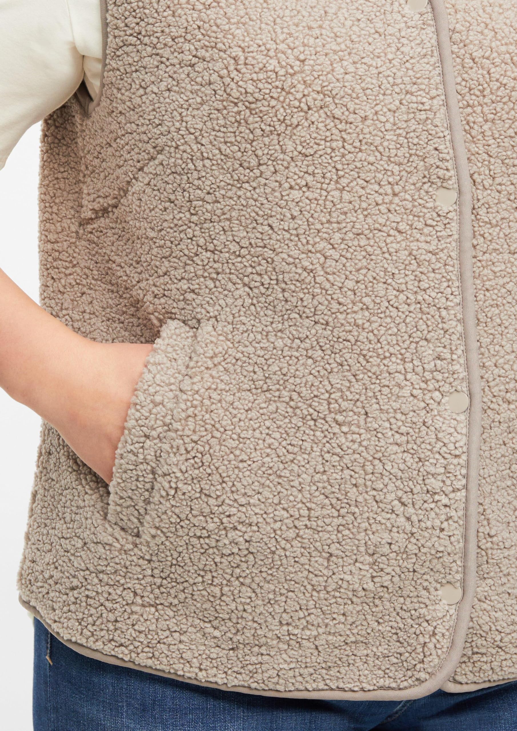 s.Oliver Red Label Teddy-Weste Relaxed Gr.48 grau
