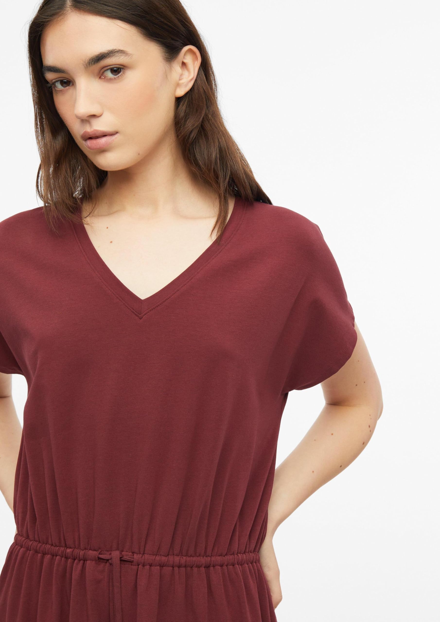 s.Oliver RED LABEL Midi-Kleid Baumwollmix Gr.42 Tunnelzug