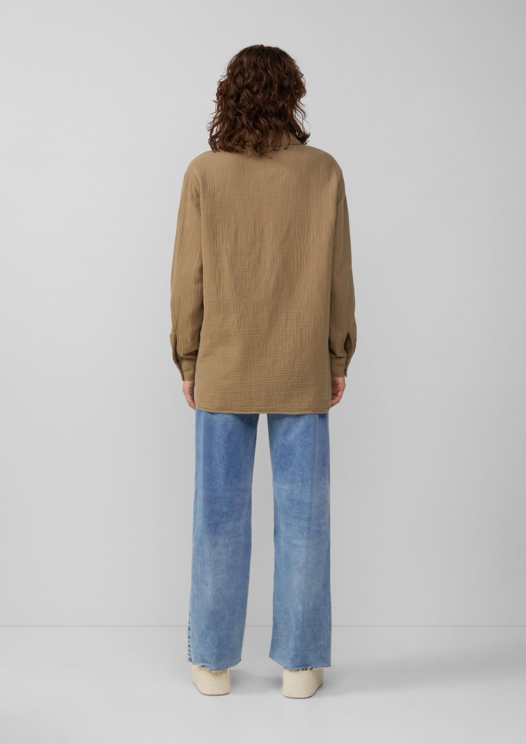 s.Oliver QS Musselin Hemdbluse Oversize Langarm