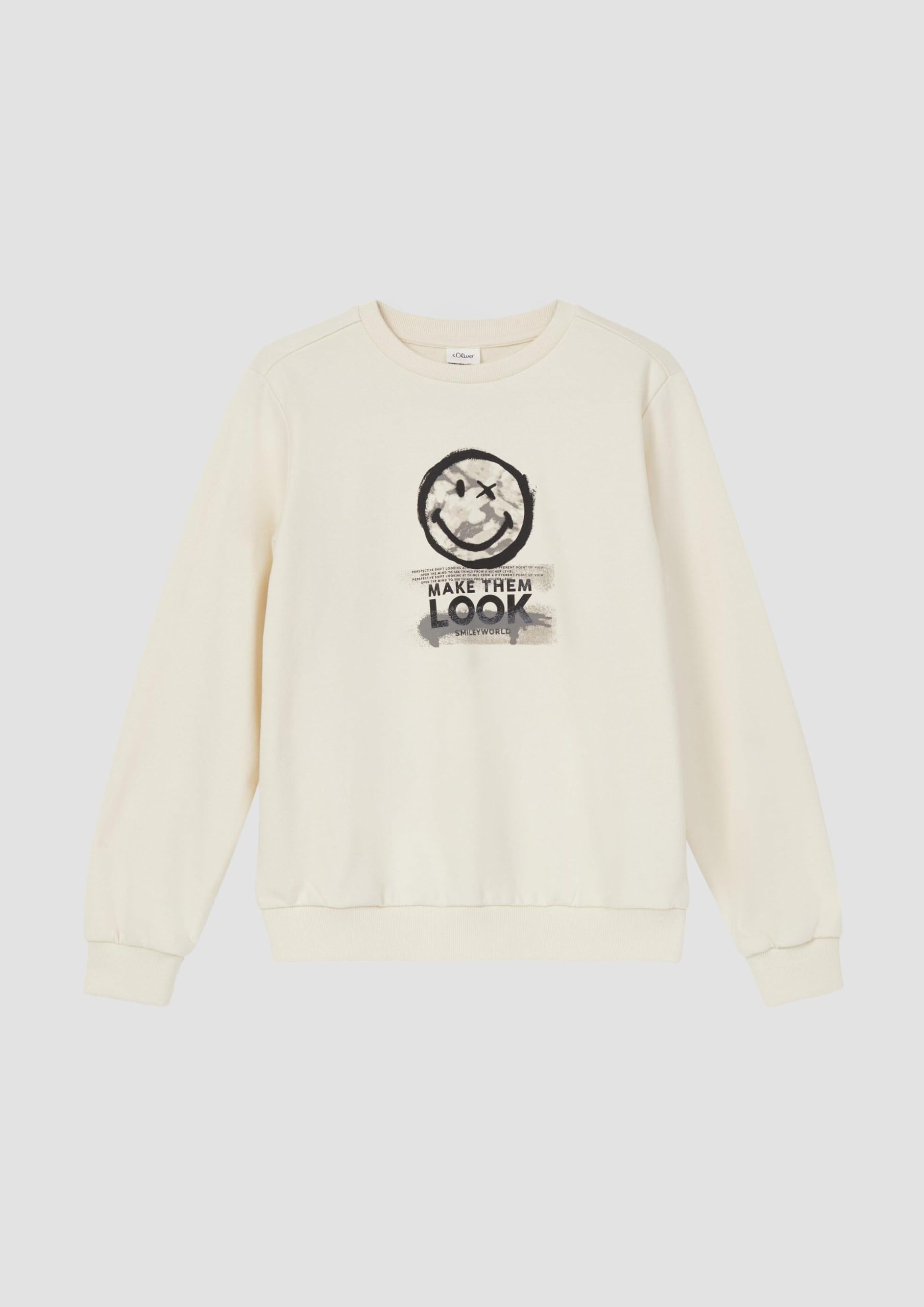 s.Oliver 2169222 Sweatshirt Grey Black Baumwolle