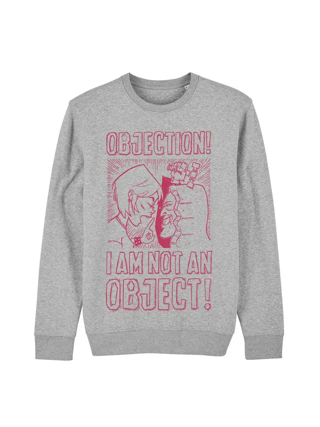 dna merch Objection I Am Not An Object Sweatshirt Heidegrau
