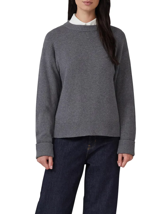 s.Oliver Junior Strickpullover mit Ärmelaufschlag Bordeaux