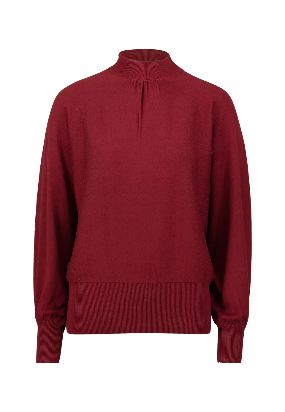 zero Feinstrickpullover Stehkragen Gr.40 Cabernet weich