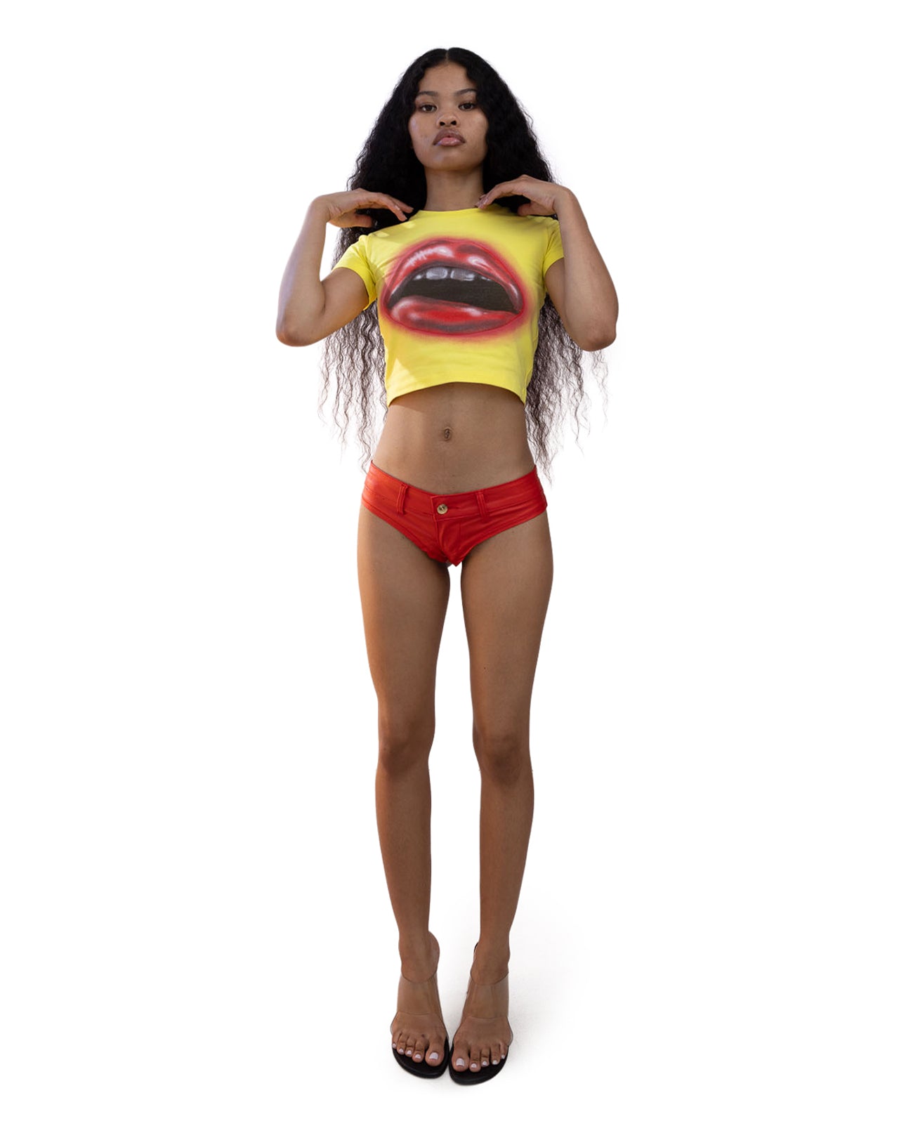 Mowalola Baby Lip T-Shirt cropped