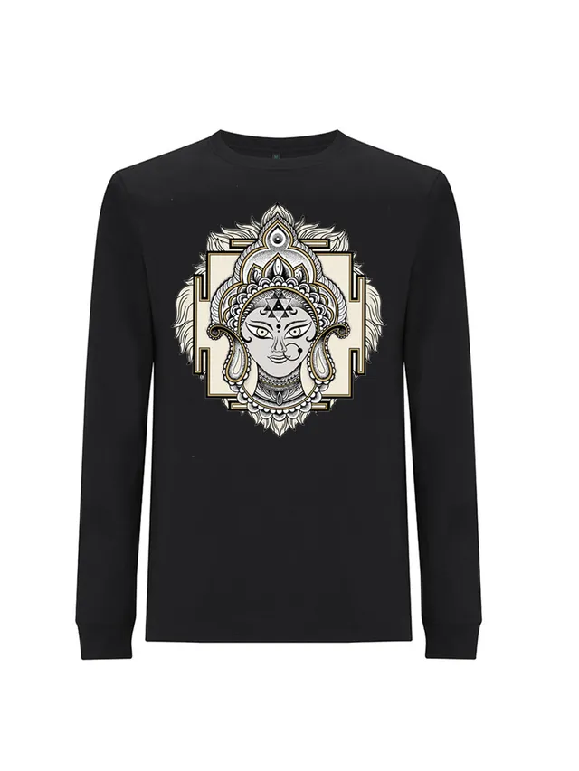 dna merch Durga Langarmshirt Sonja Punktum schwarz Tattoo