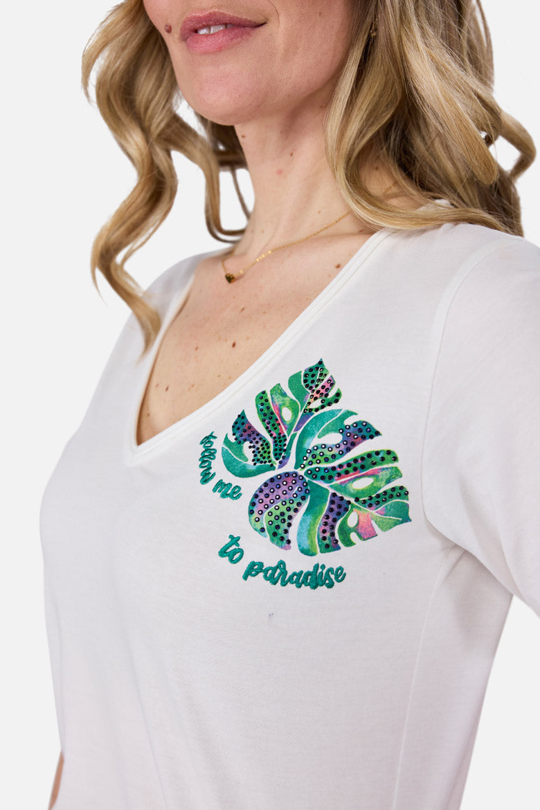 Lieblingsstück CalinaL T-Shirt offwhite aus Baumwolle