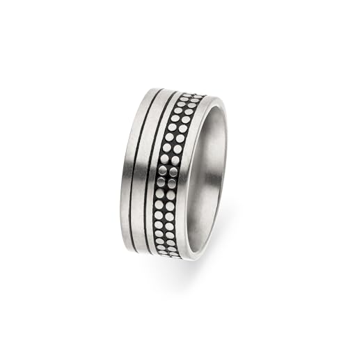 s.Oliver RED LABEL Herrenring silber Gr.62 matt Edelstahl
