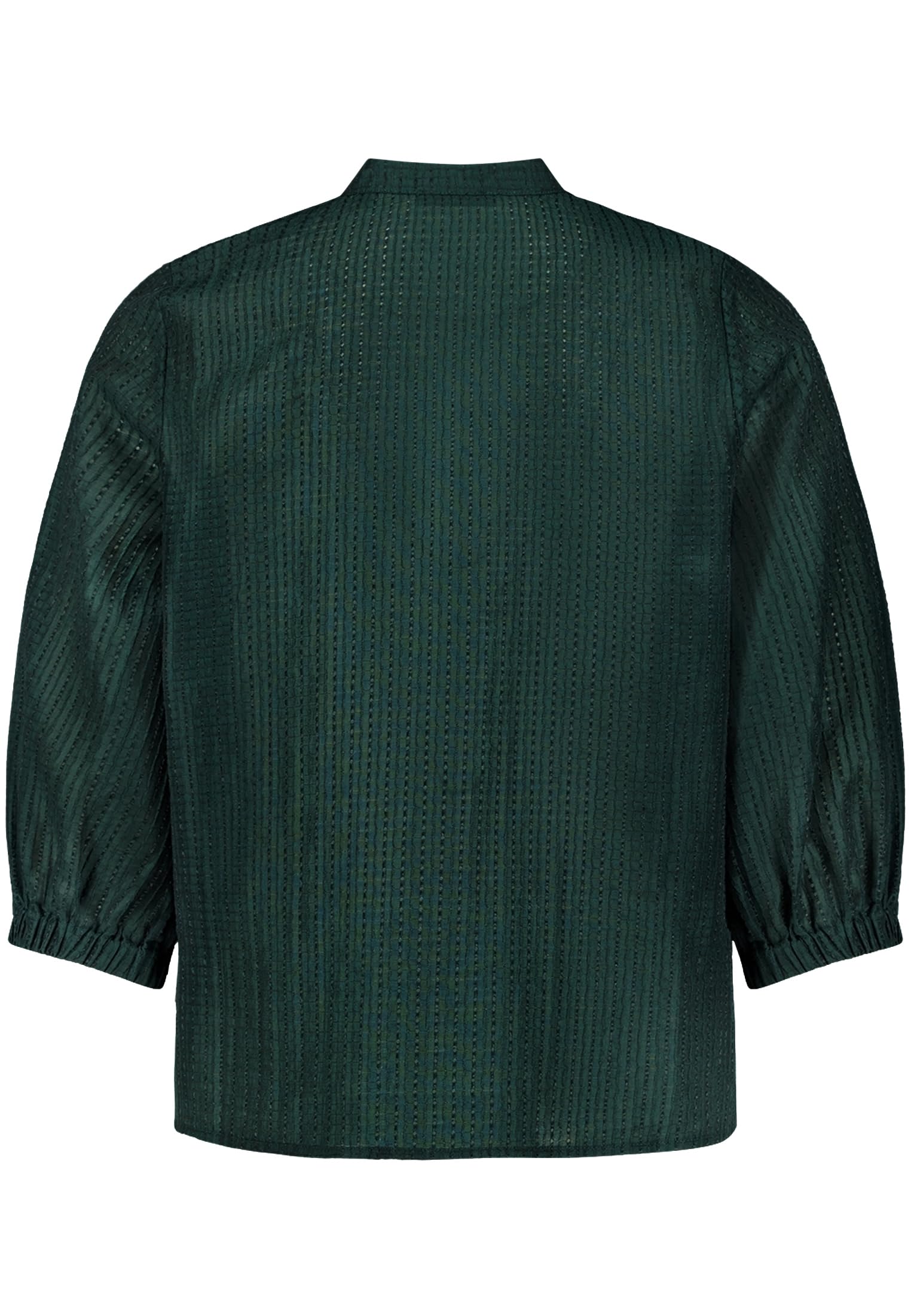 zero Bluse Kurz 3/4 Arm Bluse mit Bindeband Uni