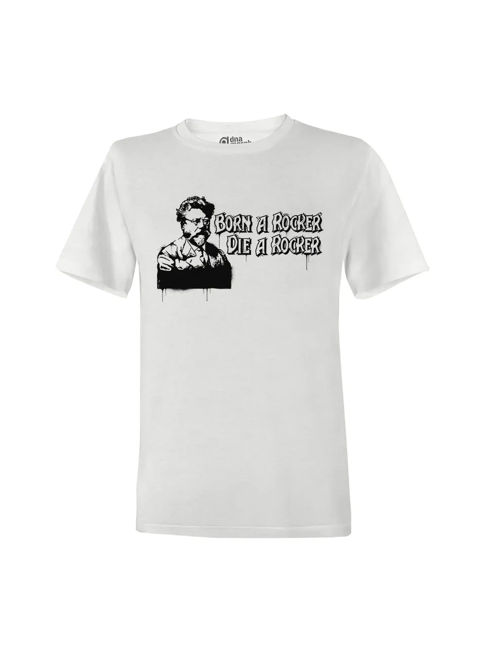 dna merch Born A Rocker Rudolf Rocker T-Shirt Unisex weiß