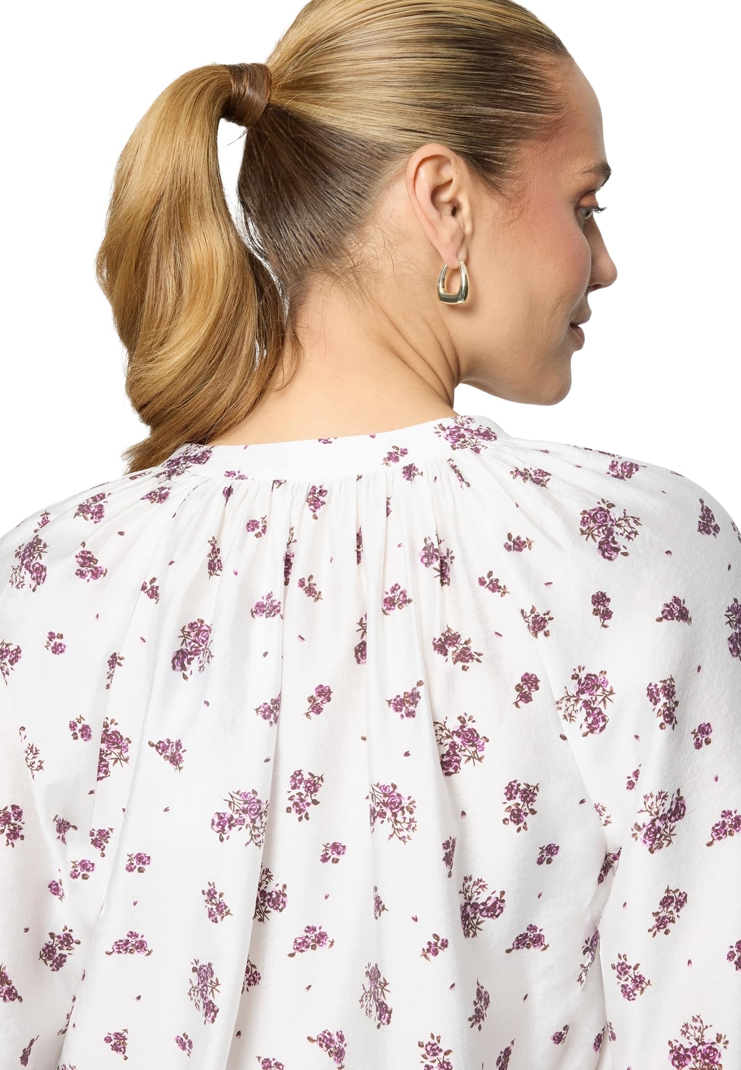 zero Schlupfbluse mit Leoprint und 3/4-Arm beige