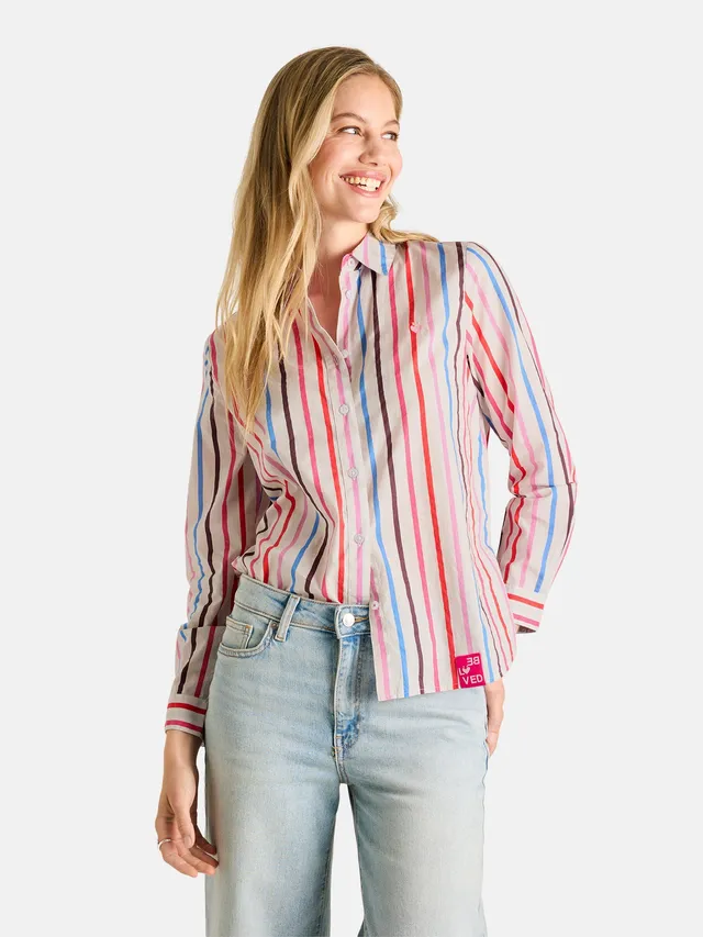 Lieblingsstück LisaL Bluse Baumwolle offwhite Streifen
