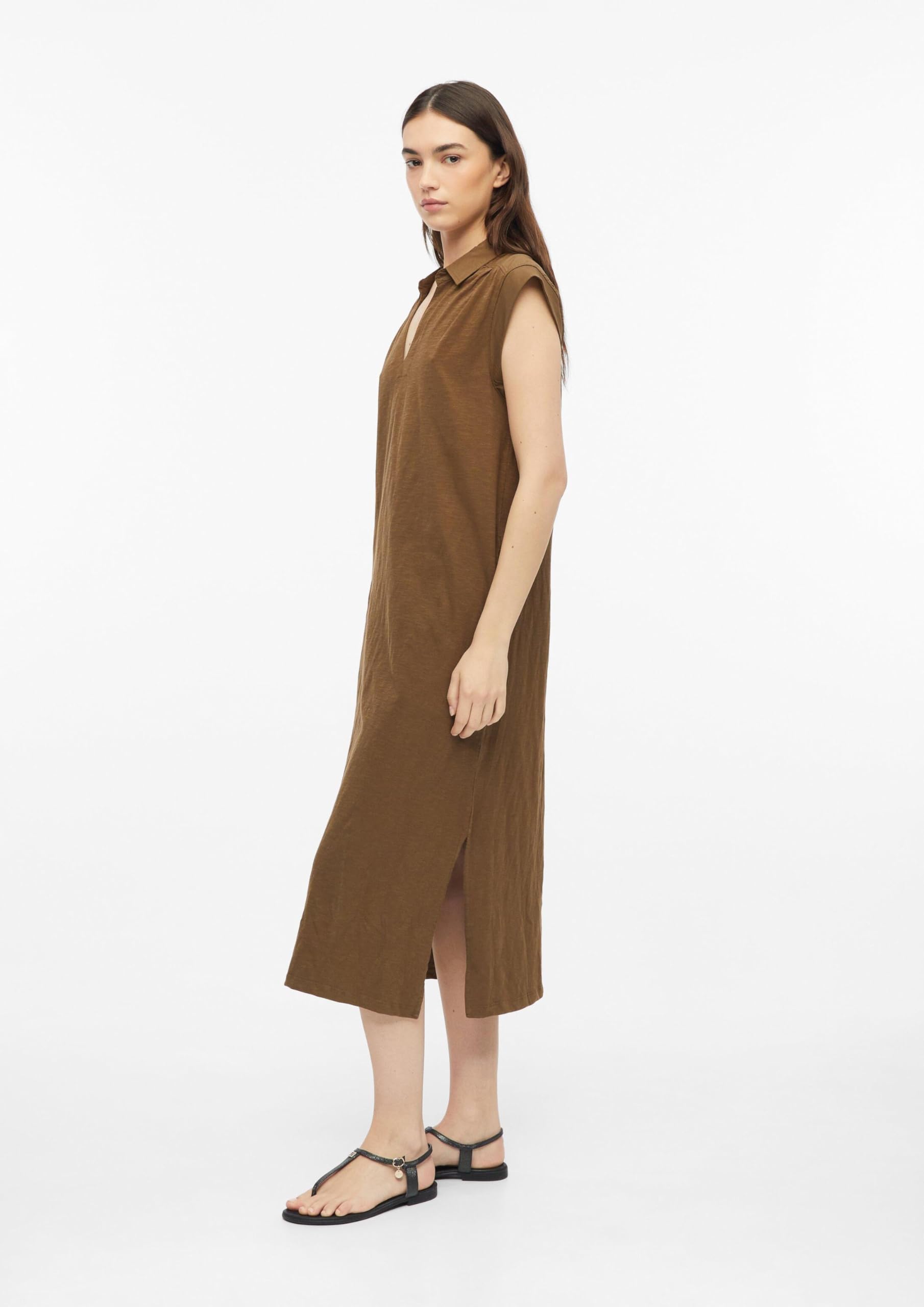 s.Oliver Red Label Midikleid V-Ausschnitt Raffung