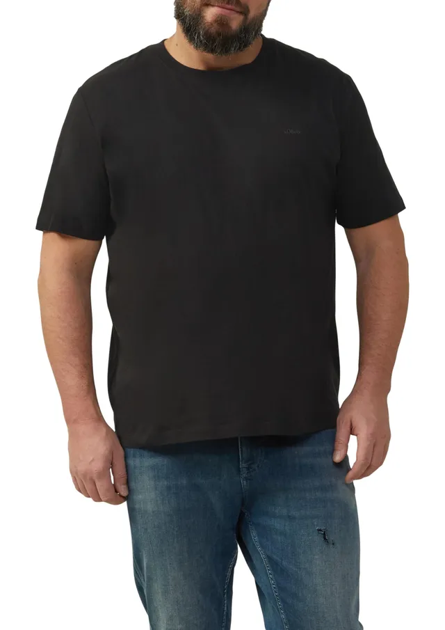 s.Oliver T-Shirt mit Logo-Print aus Baumwolle weiß