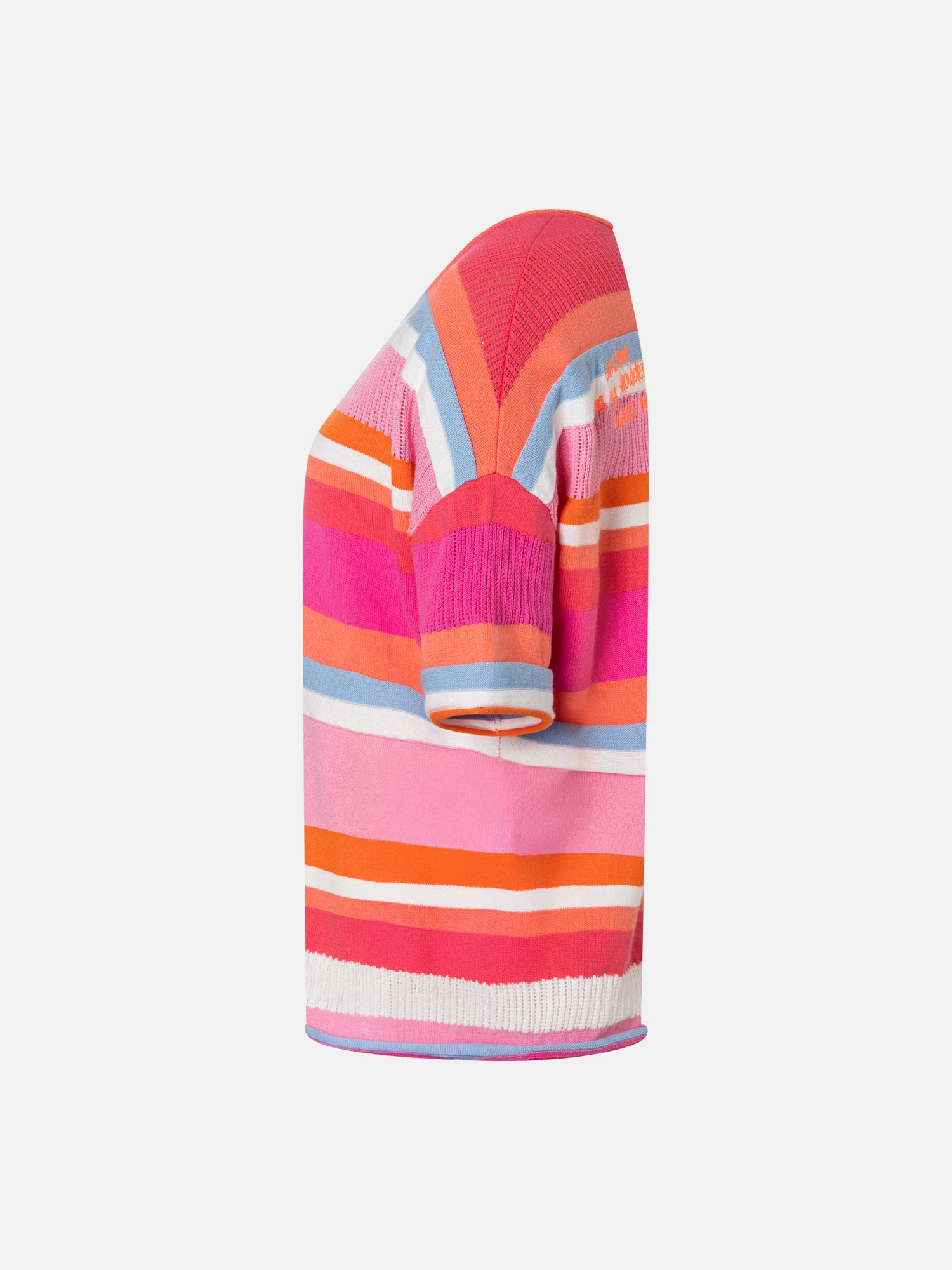 Lieblingsstück DelphineL Kurzarm-Pullover pink Baumwolle