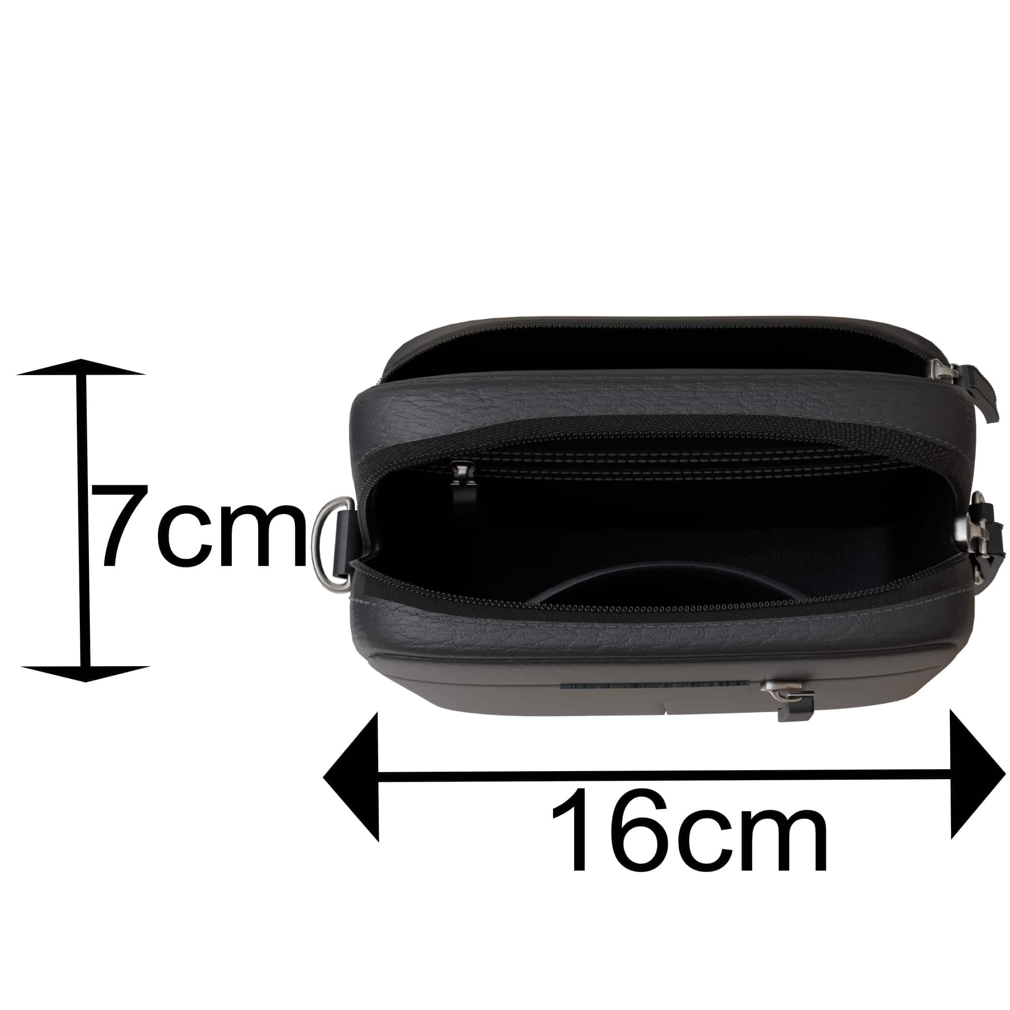 BEZLIT Herren Umhängetasche Echtleder Schwarz Made in Italy