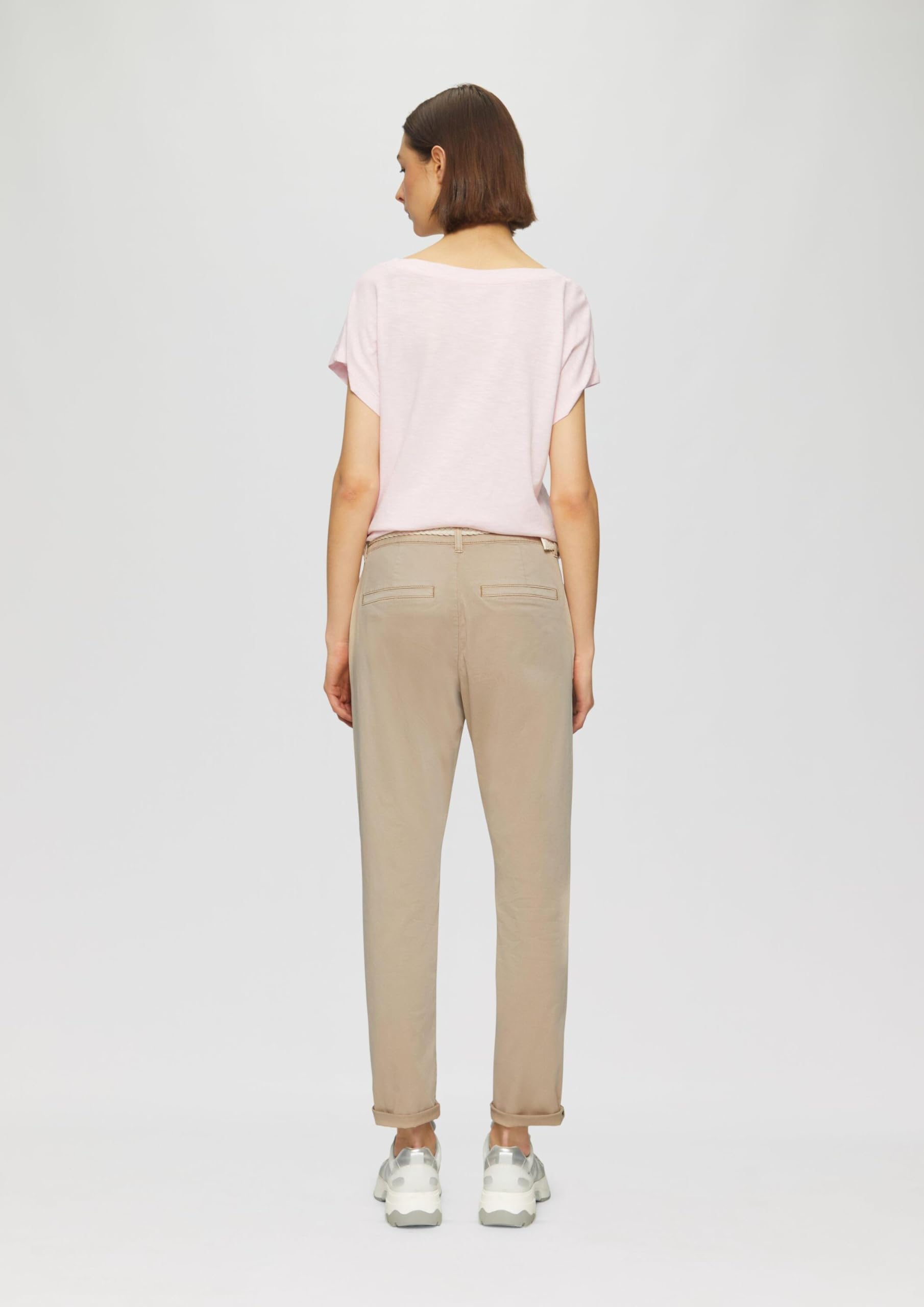 s.Oliver Junior Garment Dye Chinohose mit Flechtgürtel