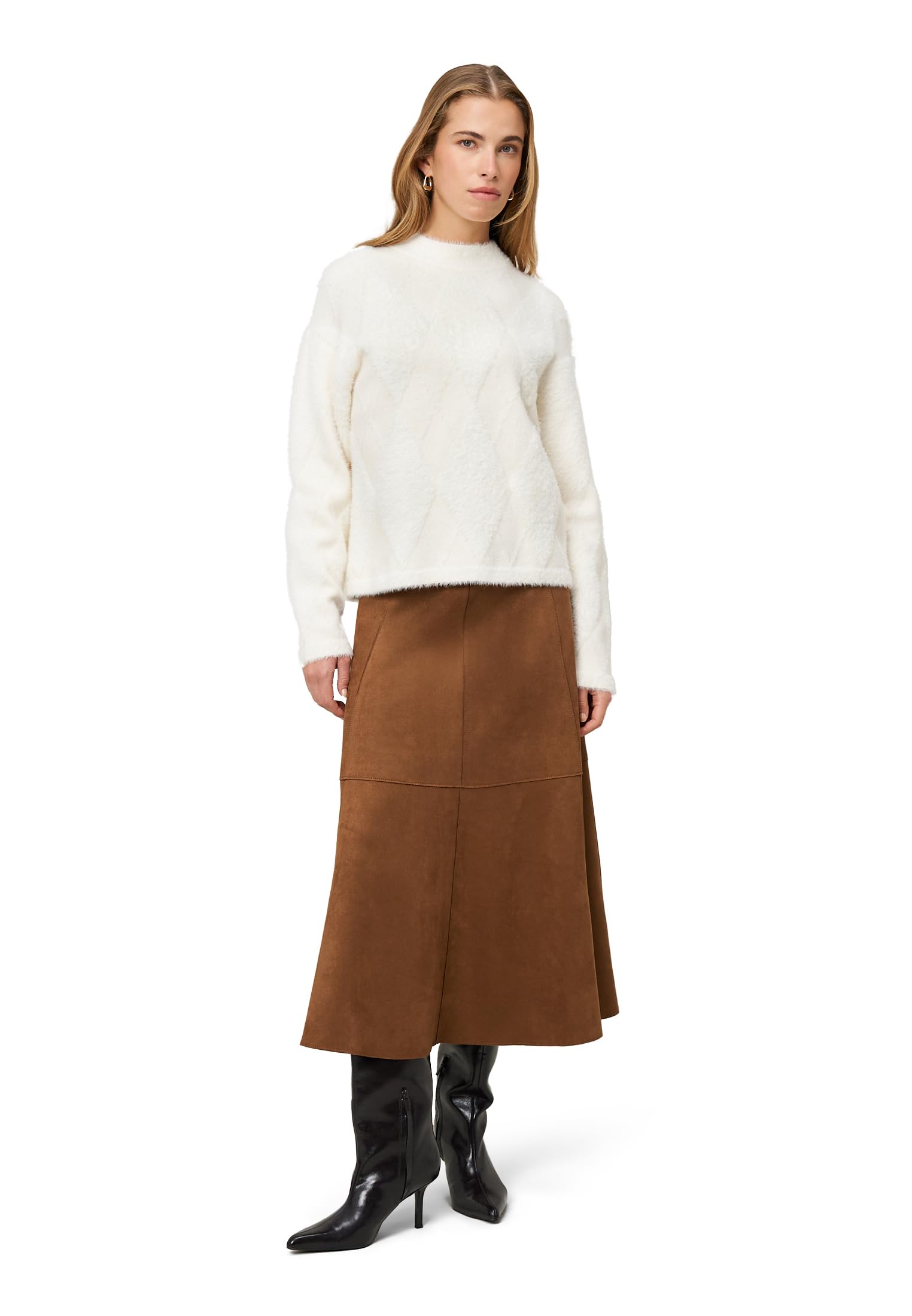 zero Pullover Karomuster Pullover CreamCream Gr.40
