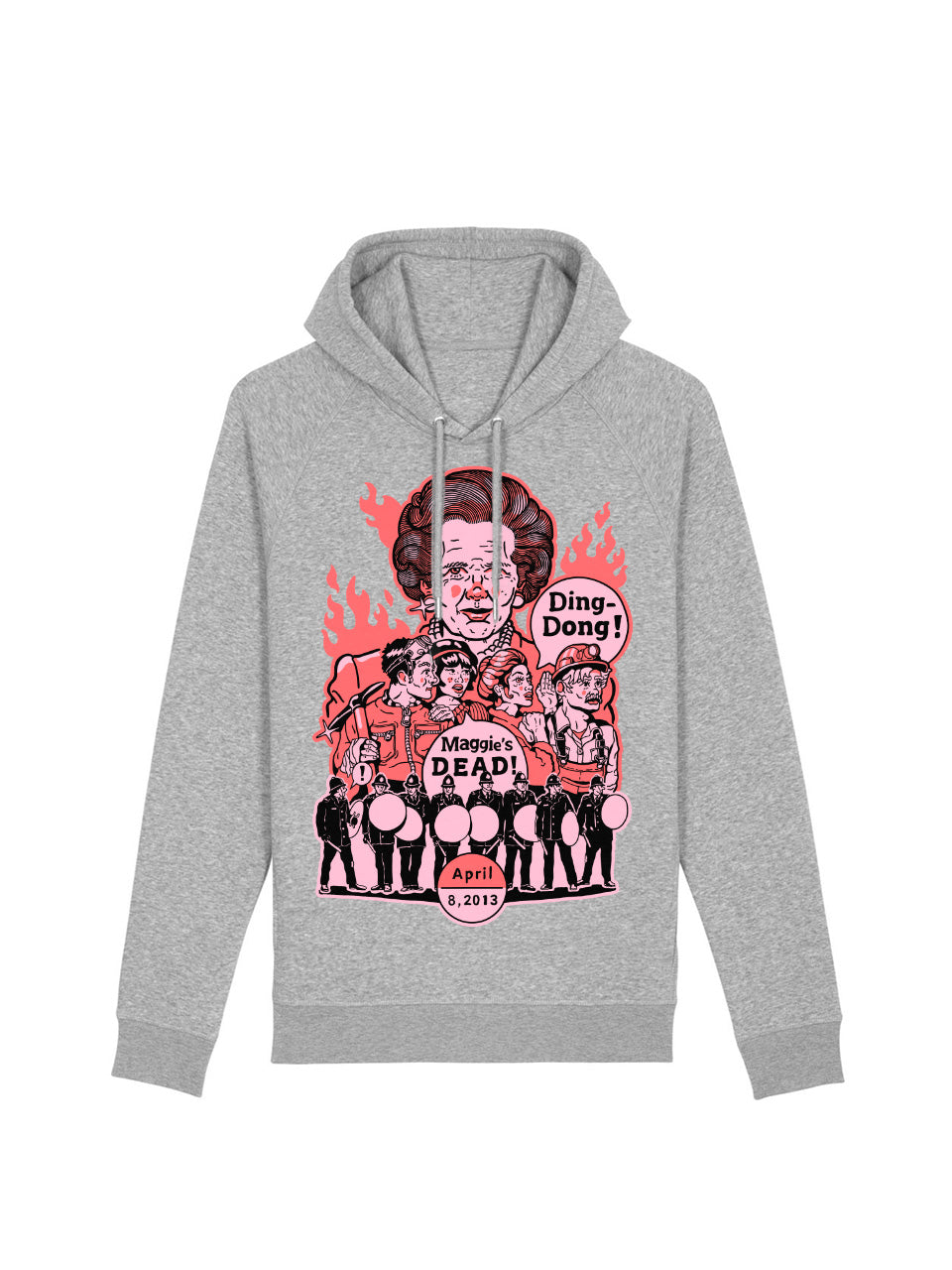dna merch Ding Dong Thatcher Kapuzenpullover schwarz Bio-Mix