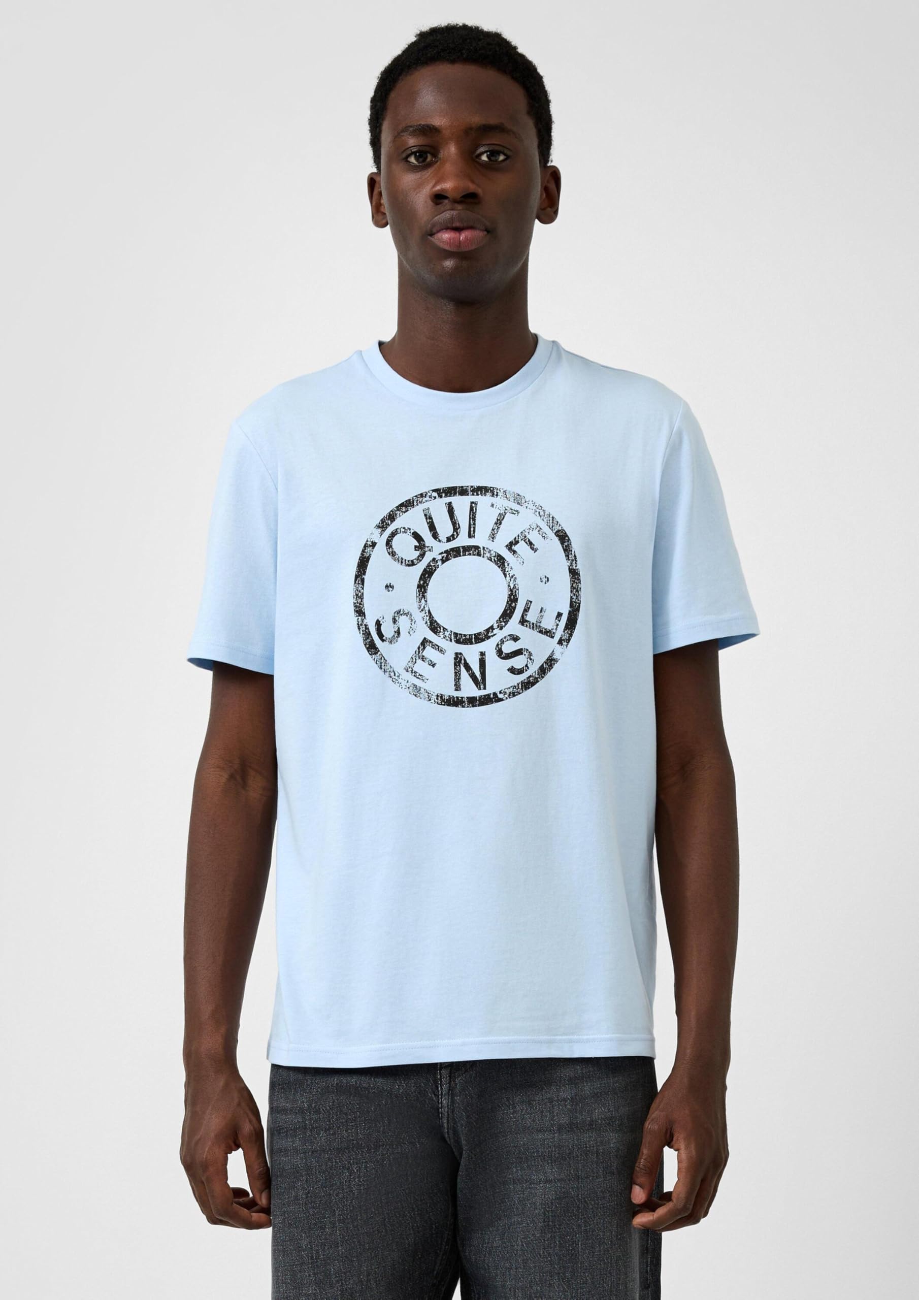 s.Oliver QS T-Shirt mit Frontprint Vintage-Print