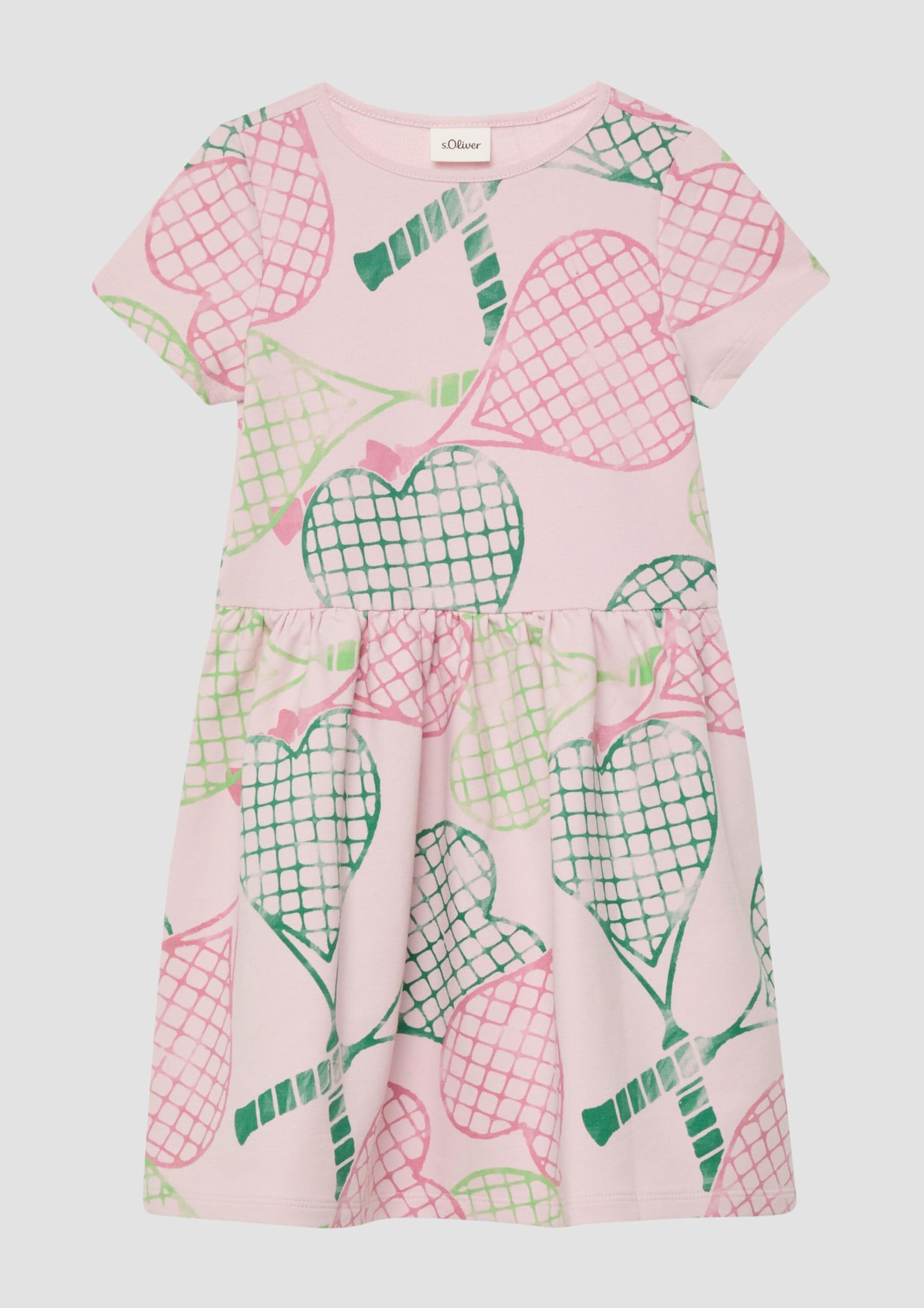 s.Oliver Junior Sweat-Kleid All-Over-Print Gr.116 kurz