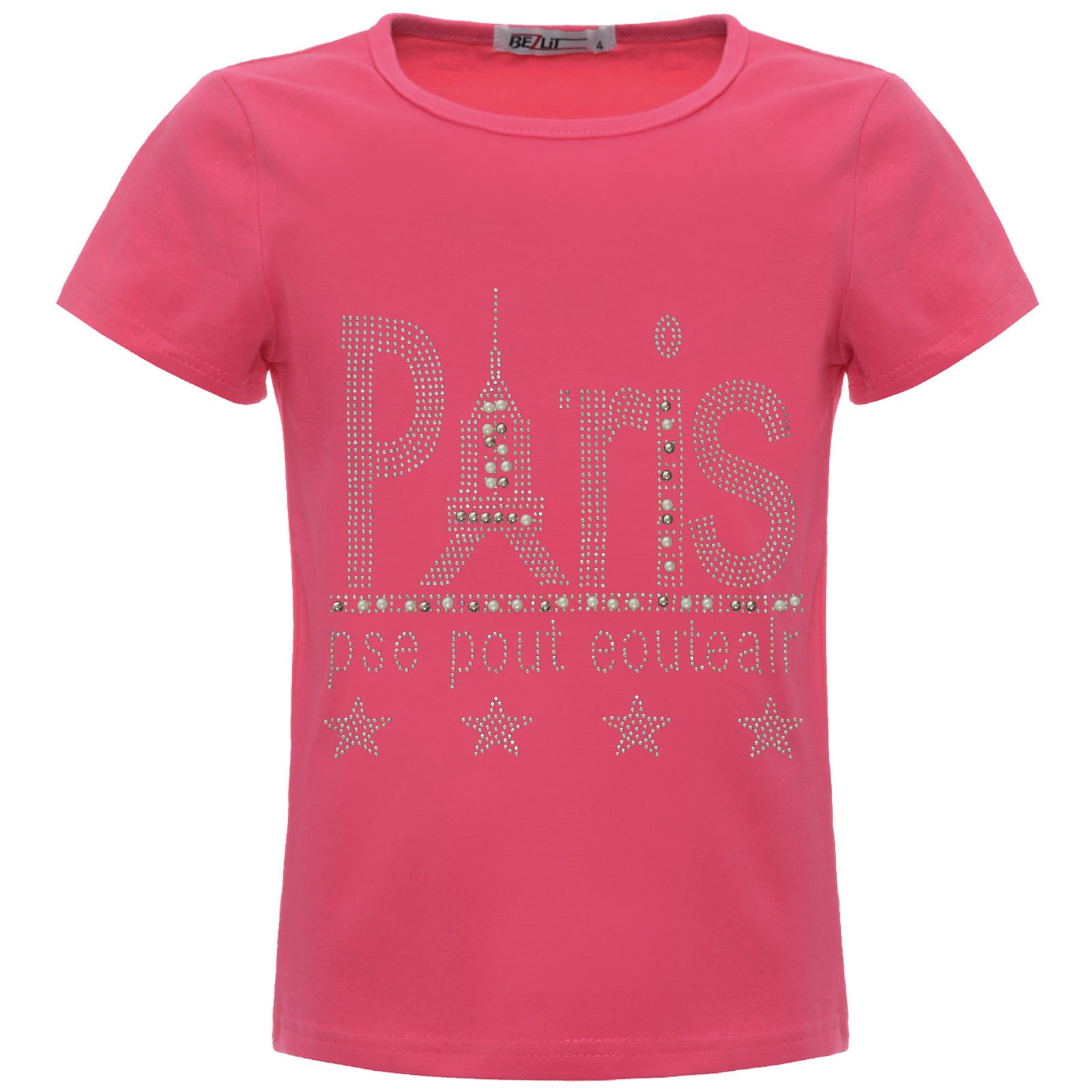 BEZLIT Love Herz T-Shirt Glitzer weiß 128