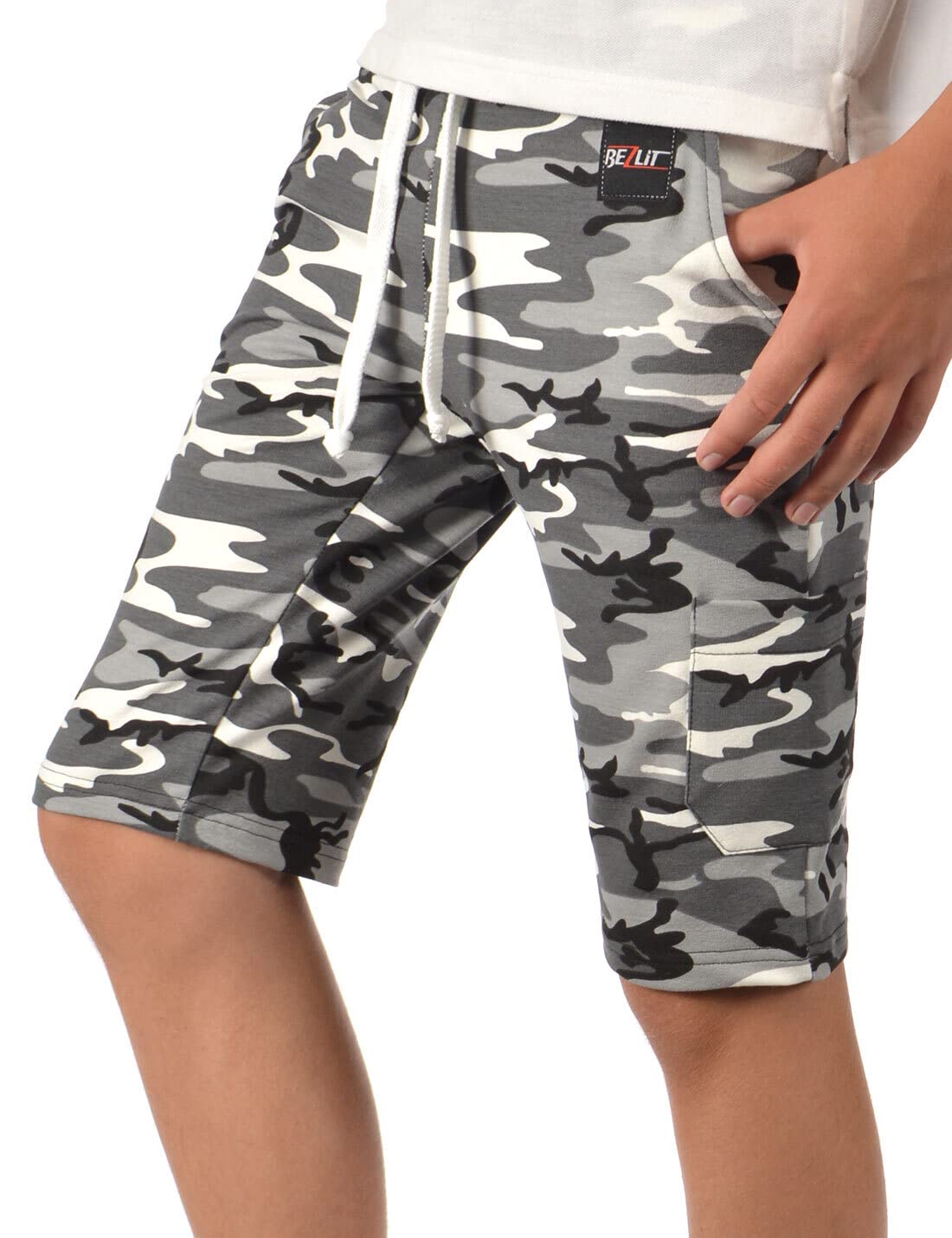 BEZLIT 30354 Cargo Shorts 116-122 grau Camouflage