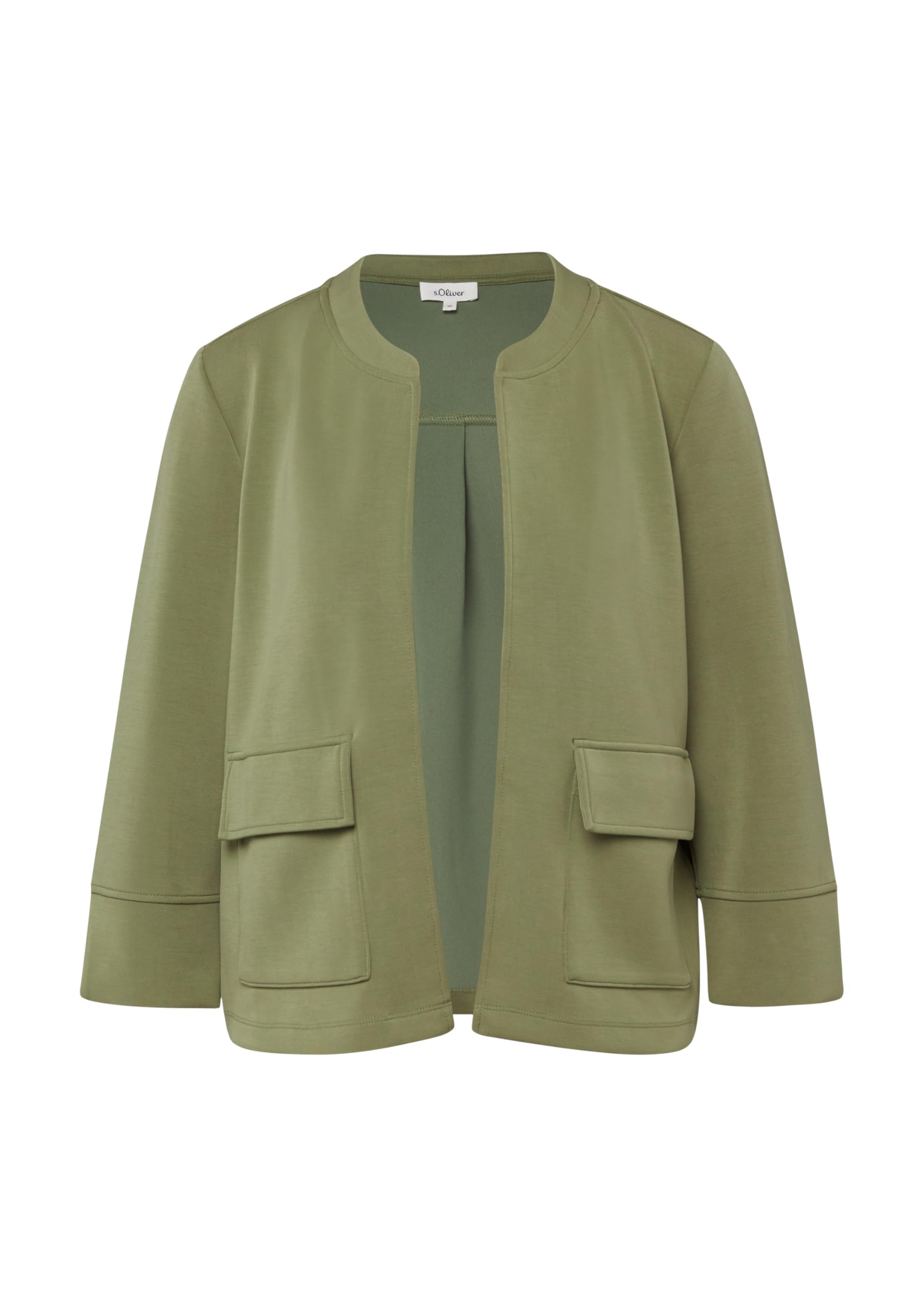 s.Oliver Junior Scuba-Jacke Relaxed Fit olivgrün 3/4-Arm