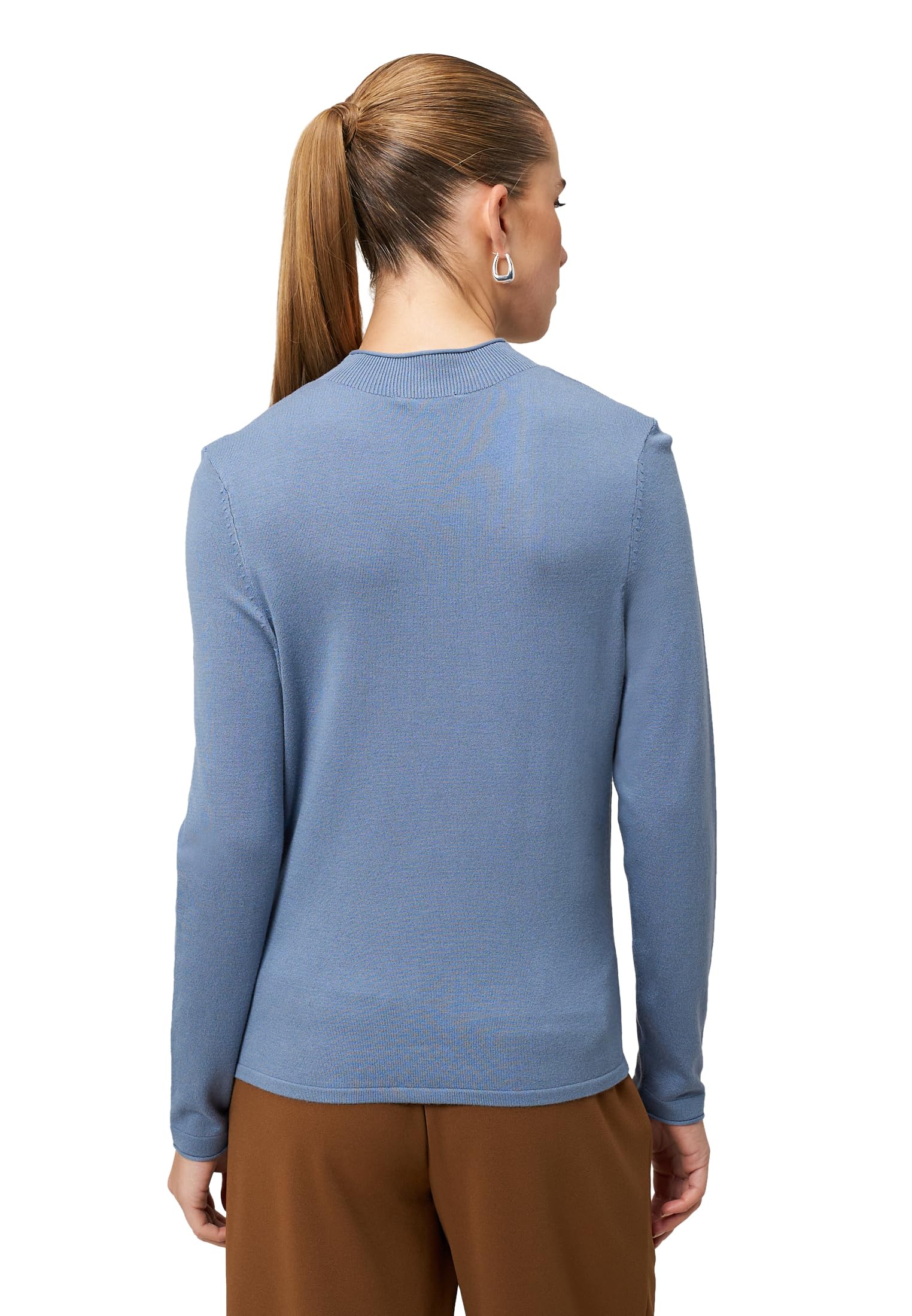 zero Feinstrickpullover hoher Kragen Flint Stone Gr.40