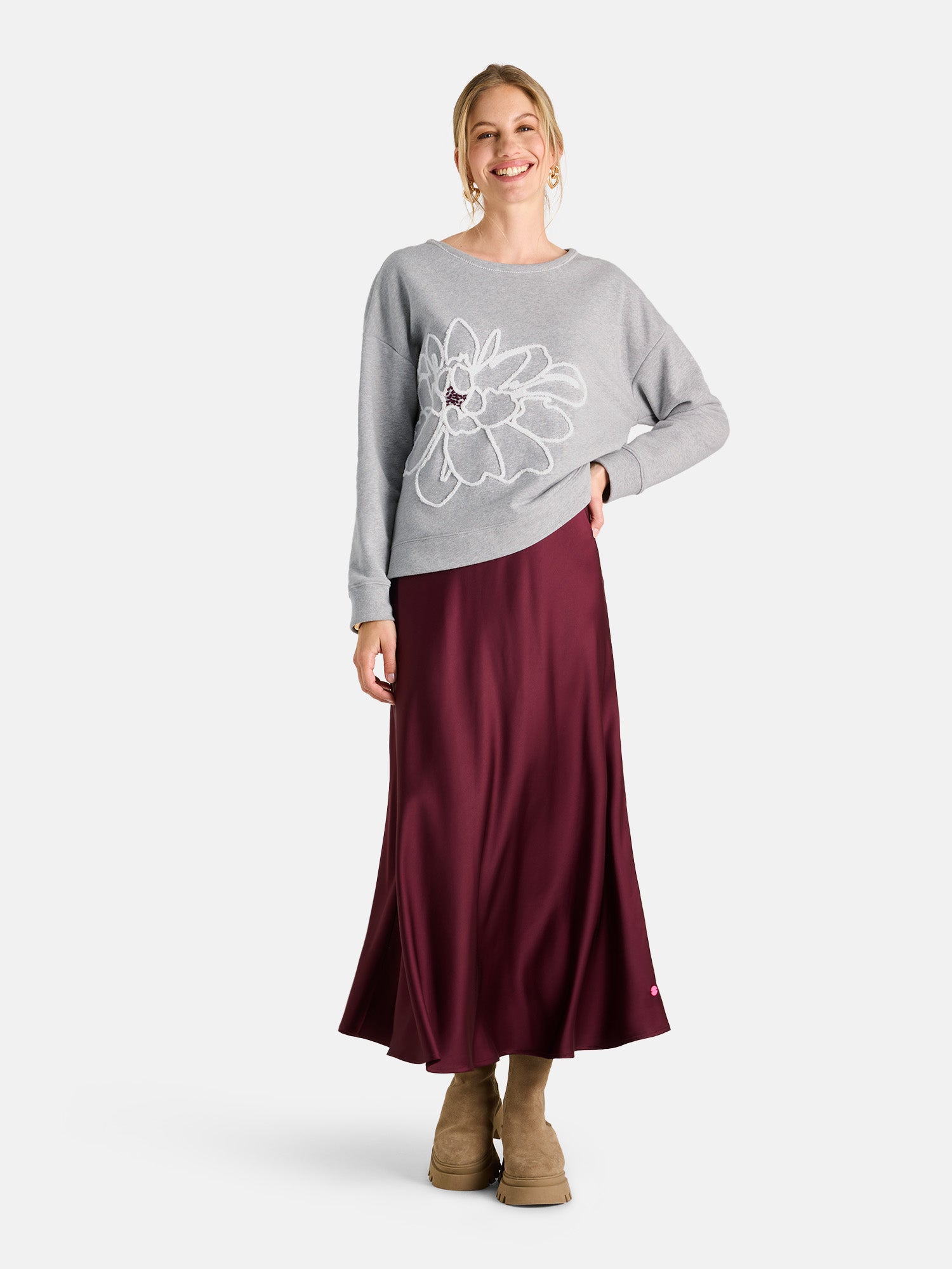 Lieblingsstück AjaL Sweatshirt Baumwollmix hellsilber