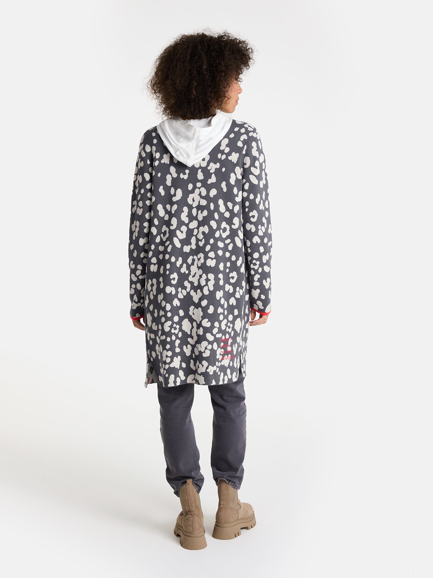 Lieblingsstück DorleL Strickjacke anthra Animal-Print