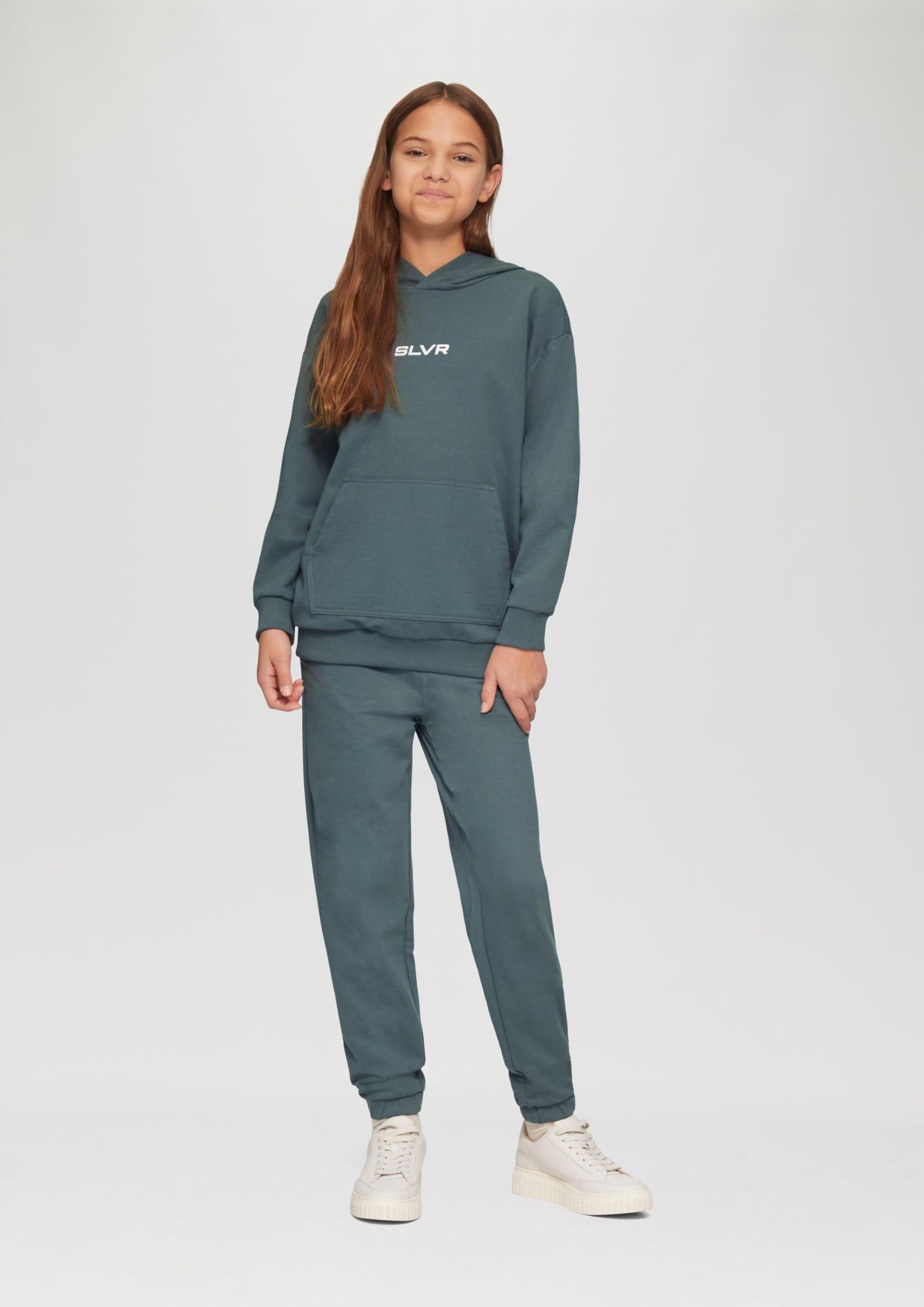 s.Oliver Junior 2160637 Hoodie 152 grau Schriftzug