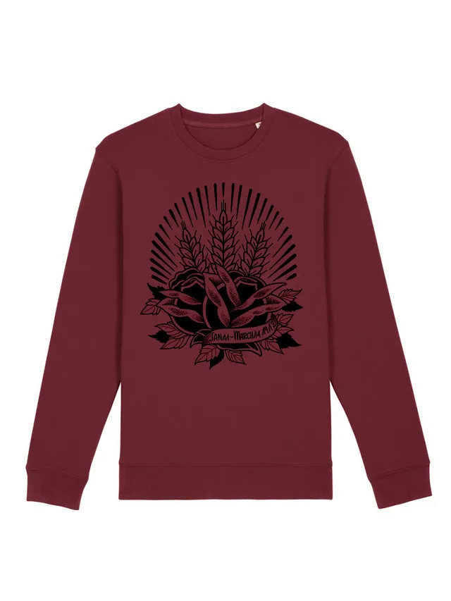 dna merch Bread and Roses Strike Sweatshirt Biobaumwolle