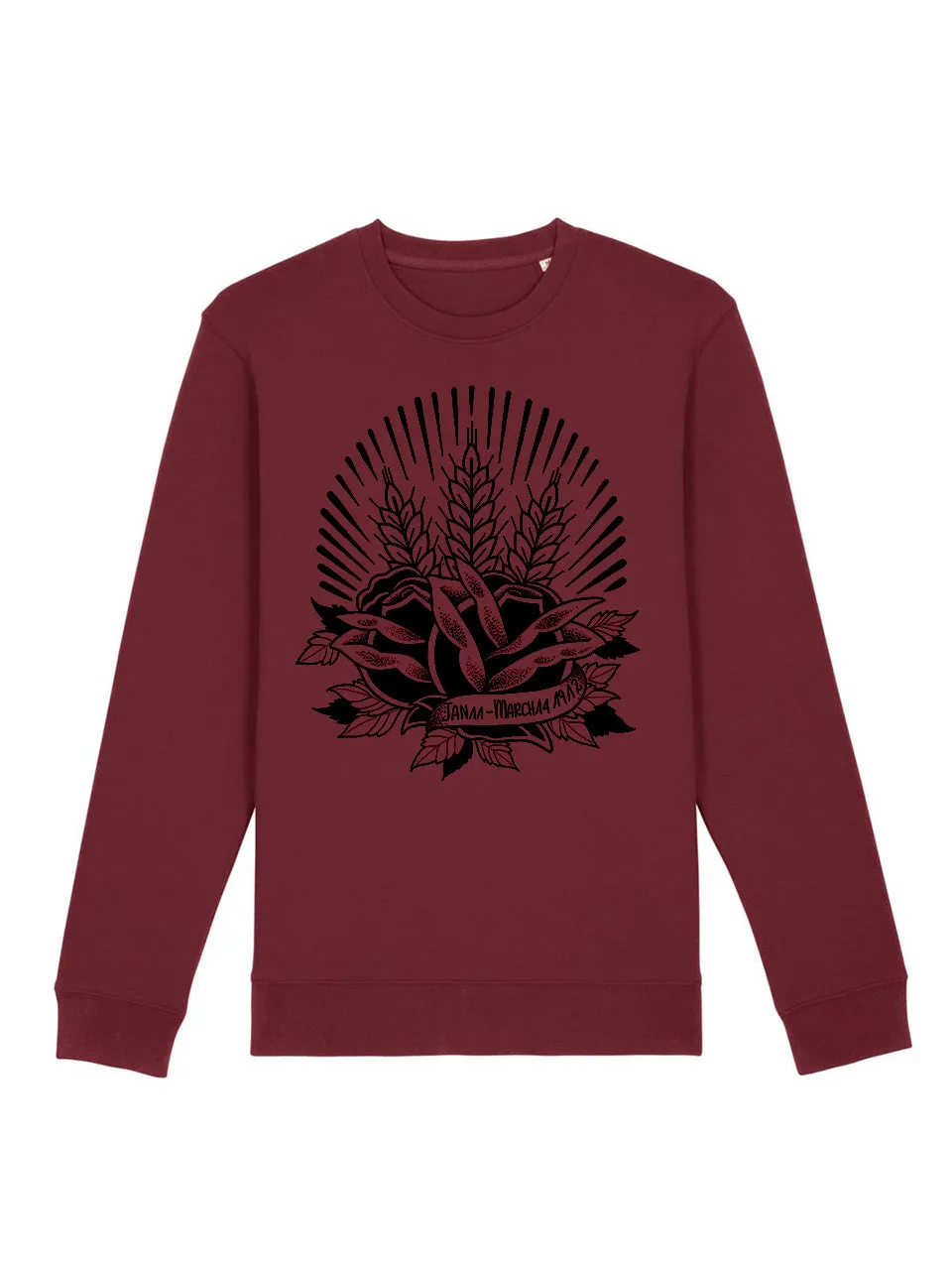 dna merch Bread and Roses Strike Sweatshirt Biobaumwolle