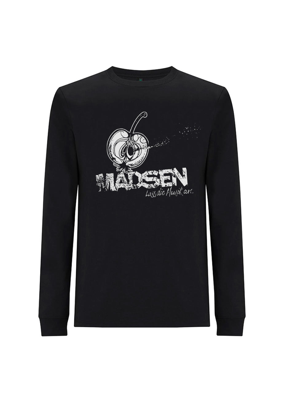 Madsen Lass Die Musik An Langarmshirt schwarz weiß