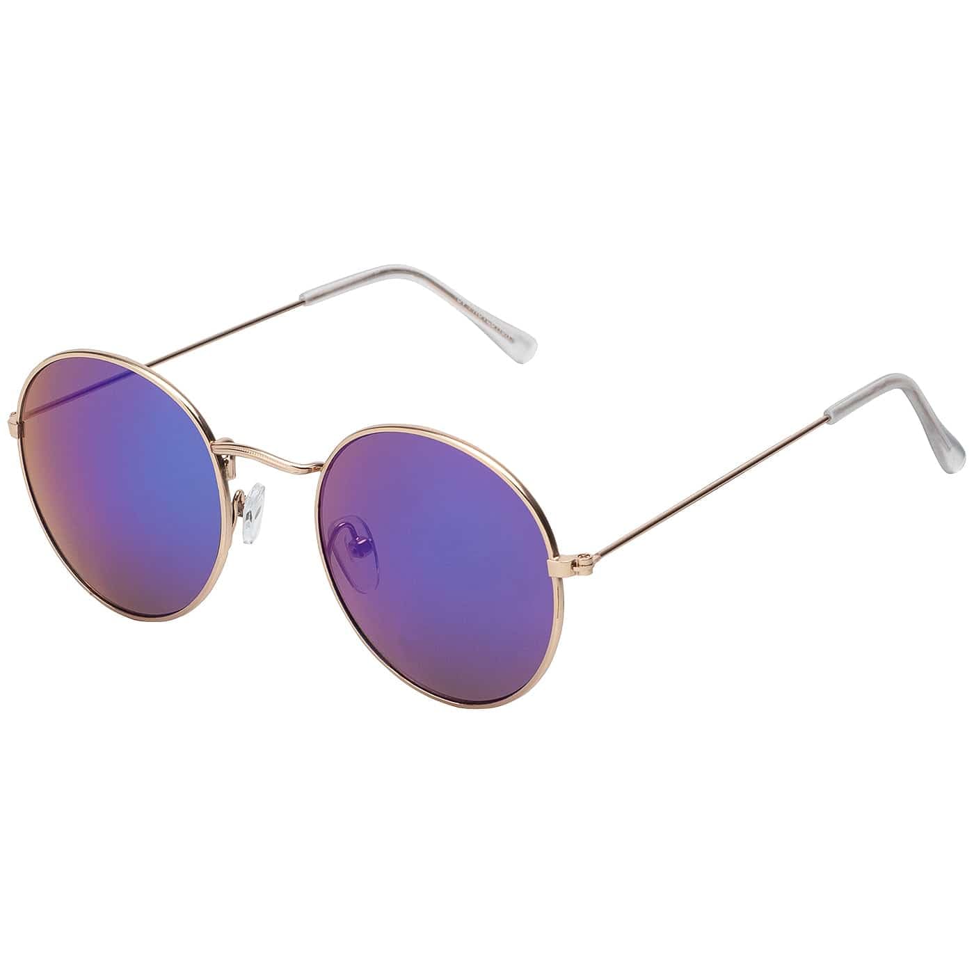 BEZLIT Retro Runde Sonnenbrille Schwarz-Gold UV400