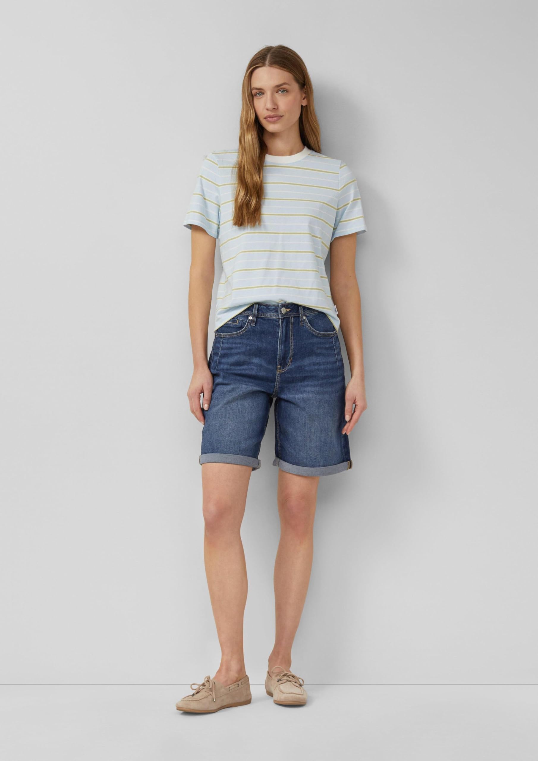 s.Oliver Suri High Rise Jeans-Shorts Bermuda Wide Leg