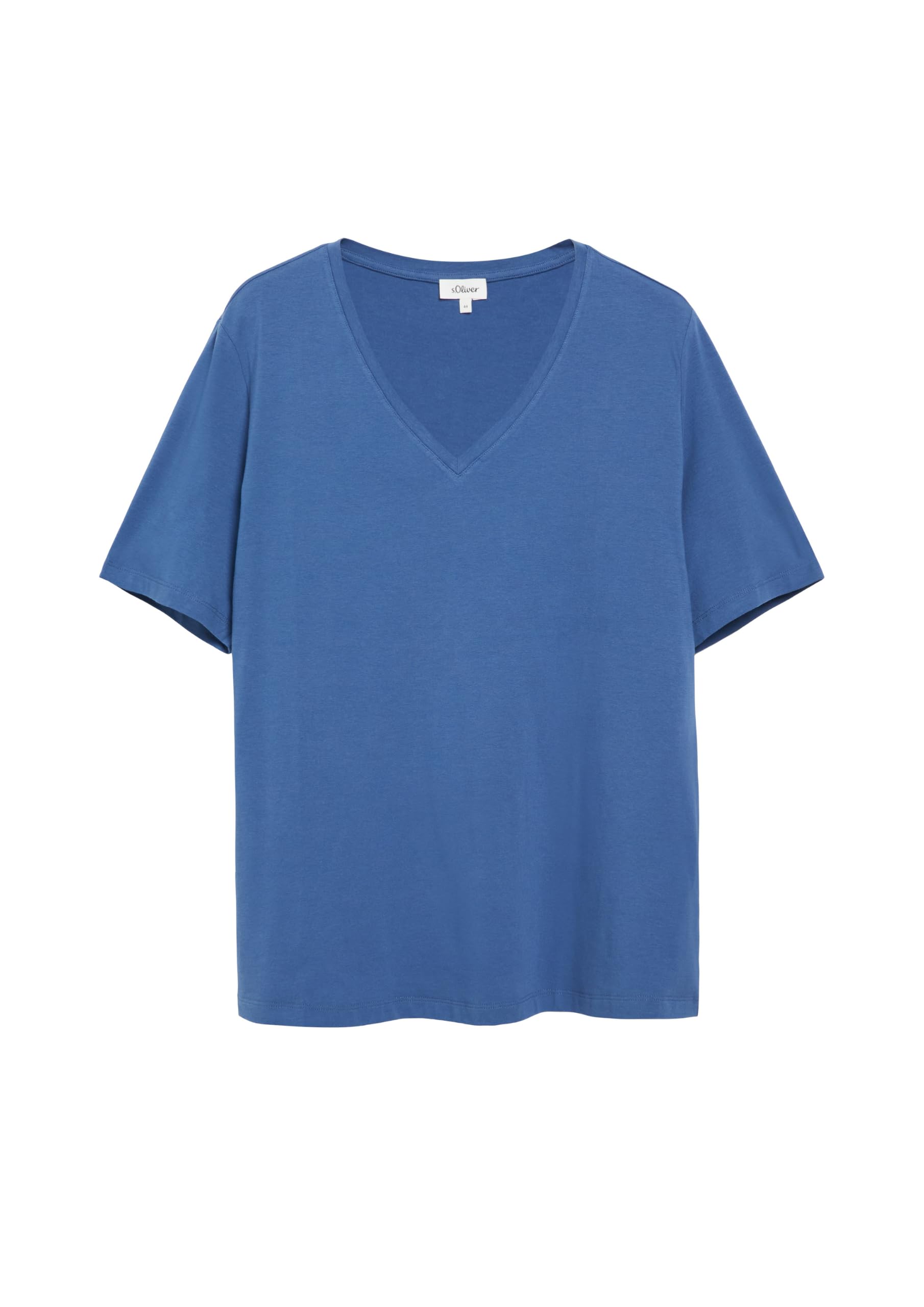 s.Oliver T-Shirt V-Ausschnitt Blau Gr. 44