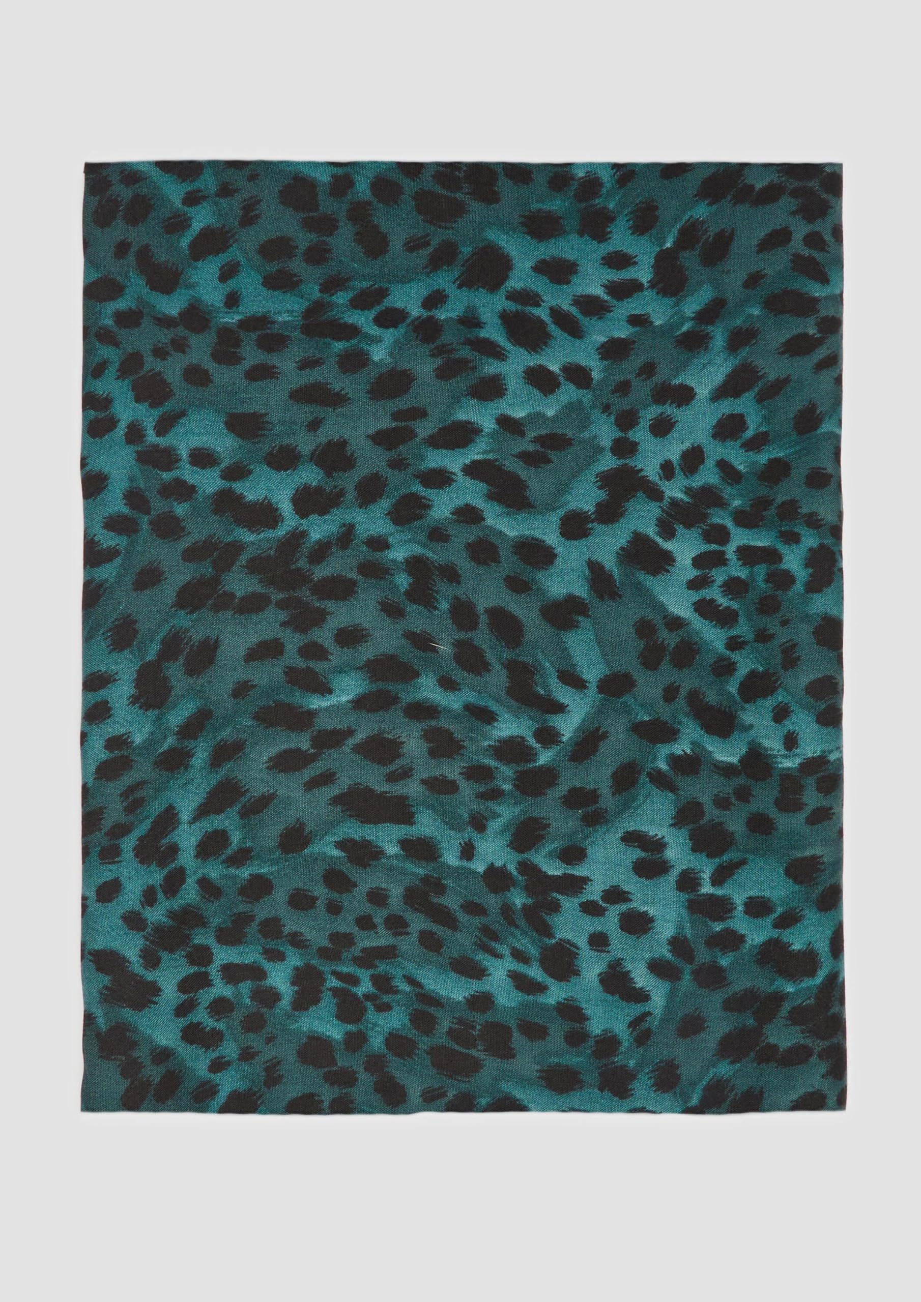 s.Oliver Junior Snood Loop-Schal Petrol mit Leo-Print