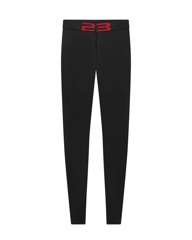 Mowalola Jordan Knit Leggings Schwarz Gym Red