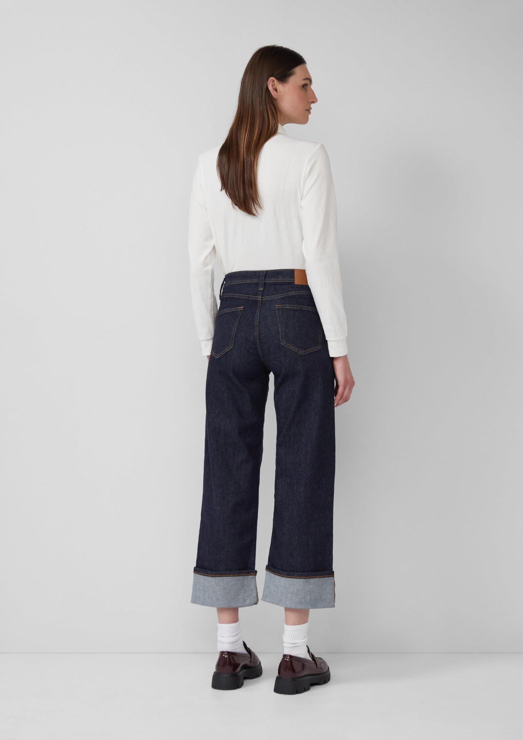s.Oliver Suri Cropped Jeans Wide Fit 34 Rollsaum