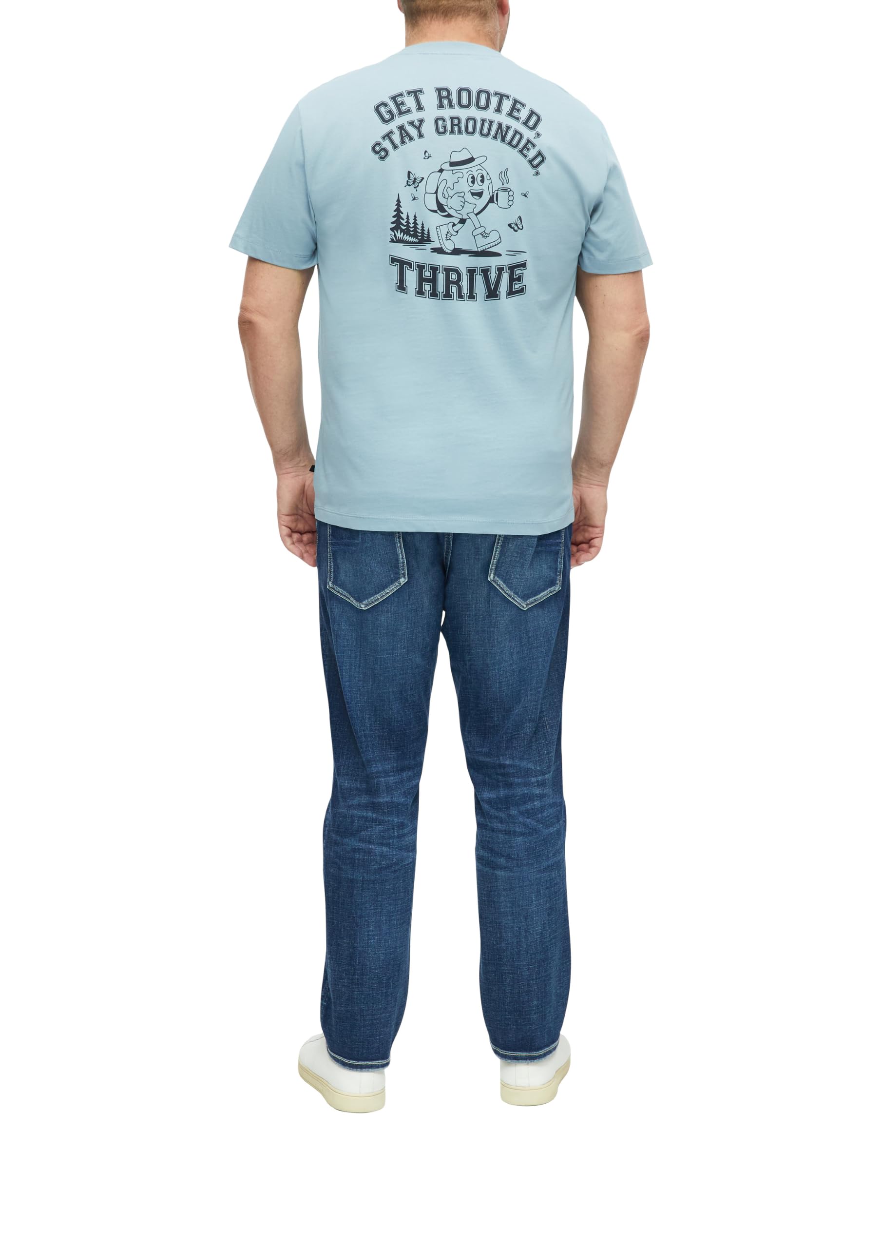 s.Oliver T-Shirt Front Rückenprint 3XL hellblau