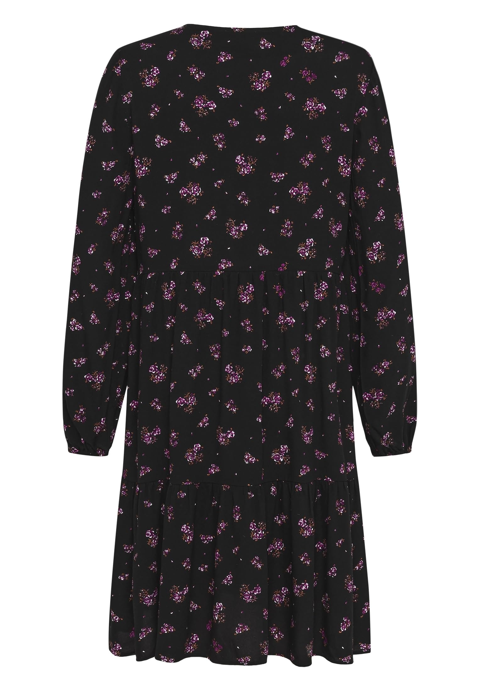 zero Blusenkleid mit Blumen Kleid 40 Black Pink