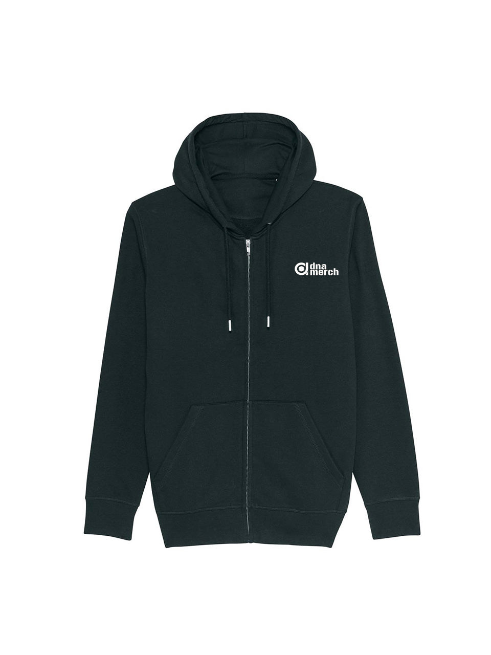 dna merch Fuck Charity Love Solidarity Kapuzenjacke schwarz