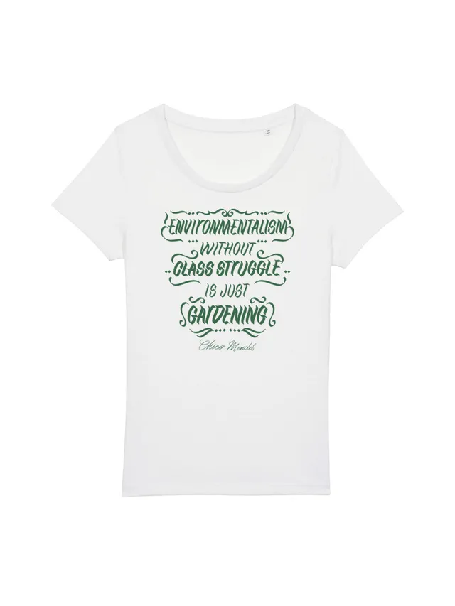 dna merch Umweltschutz Klassenkampf T-Shirt Damen Weiß Baumwolle