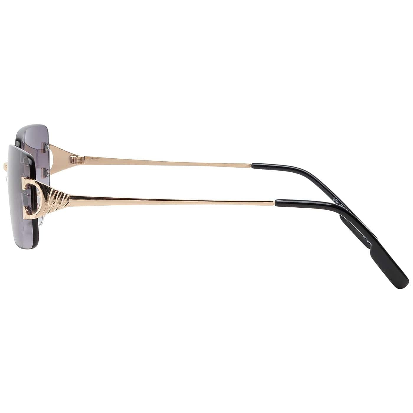 BEZLIT Damen Sonnenbrille rechteckig randlos UV400