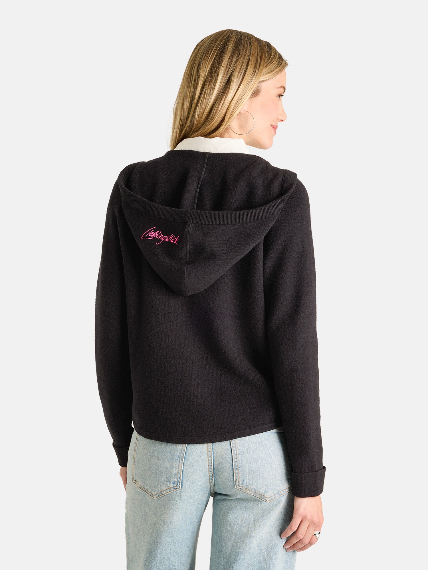 Lieblingsstück YariaL Jacke schwarz Viskosemix Kapuze